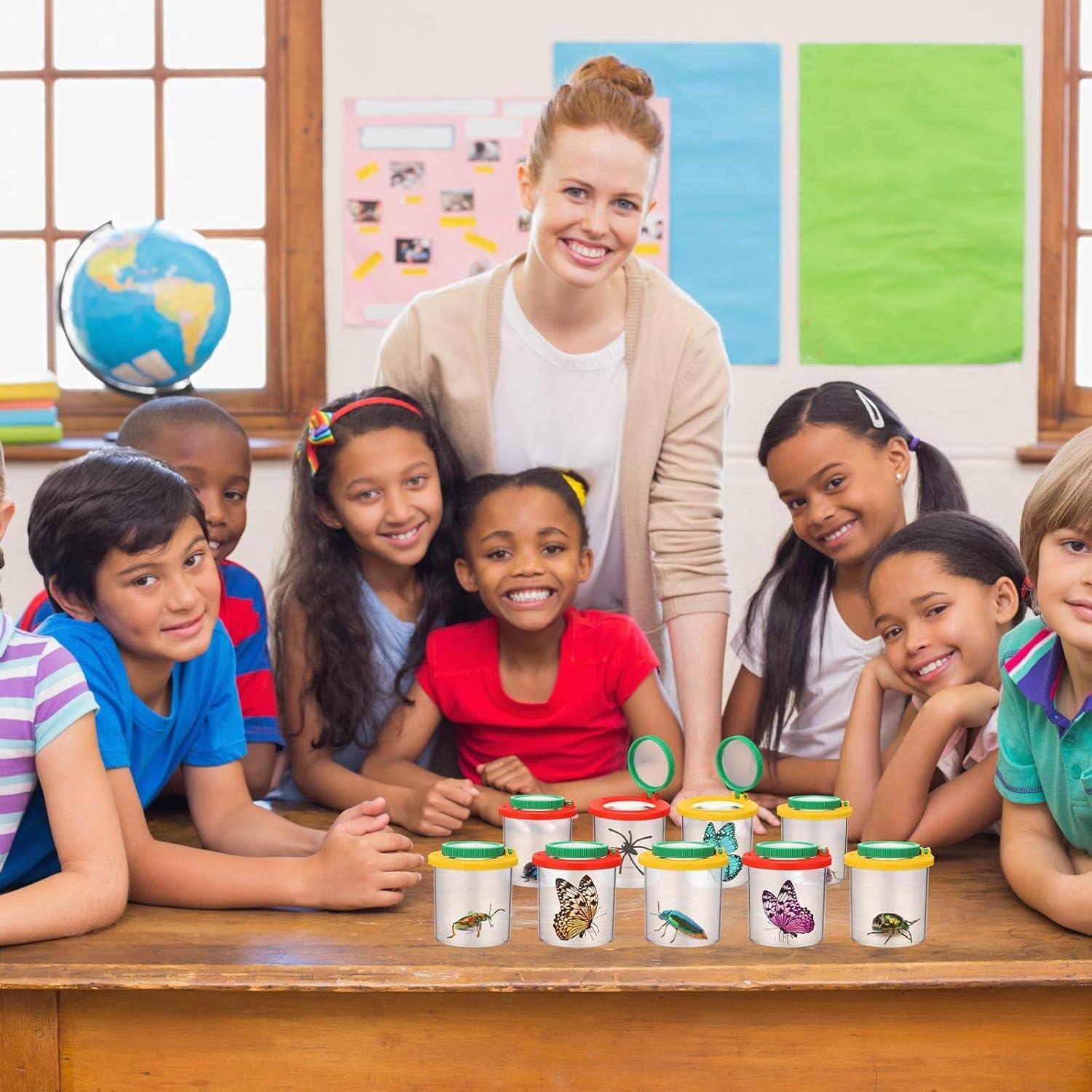 24 Tarros de Insectos Aumentadores Silipull - Doble Lente 3X/6X