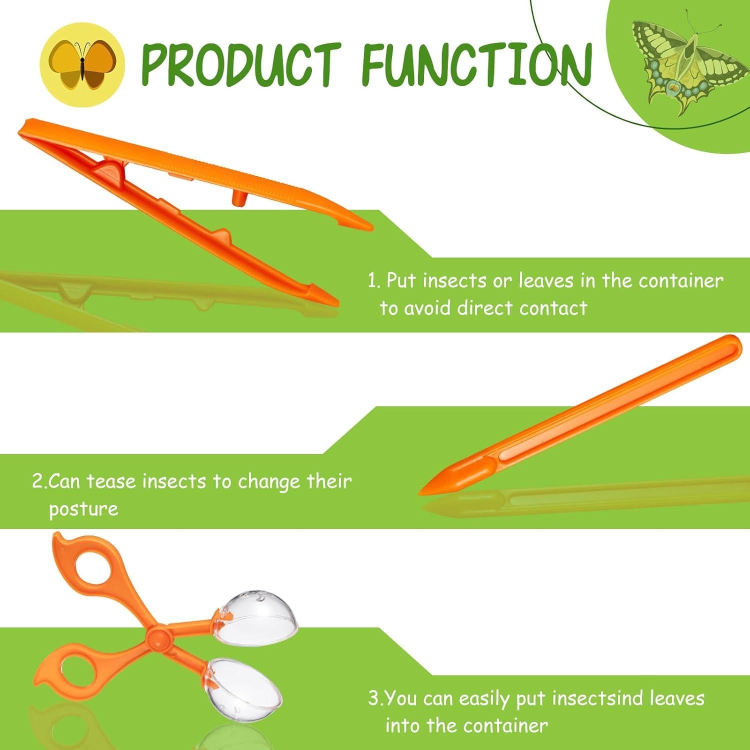 Kit de Insectos Libima 100 Pcs con Lupa y Redes para Niños