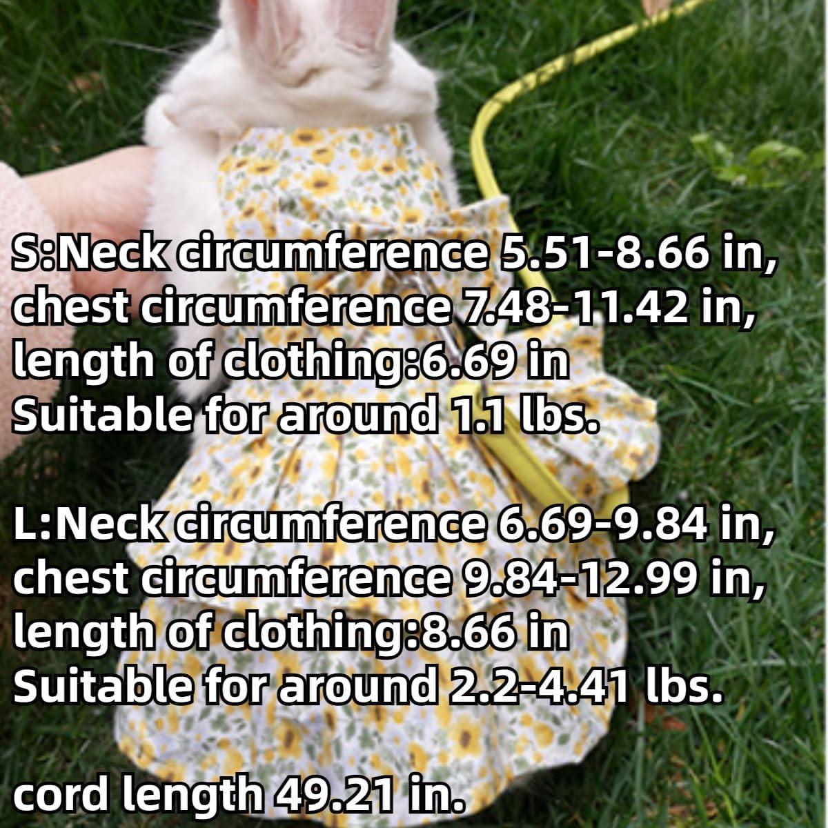 Conjunto Arnés y Correa Ajustable para Conejo Copfeu Amarillo L