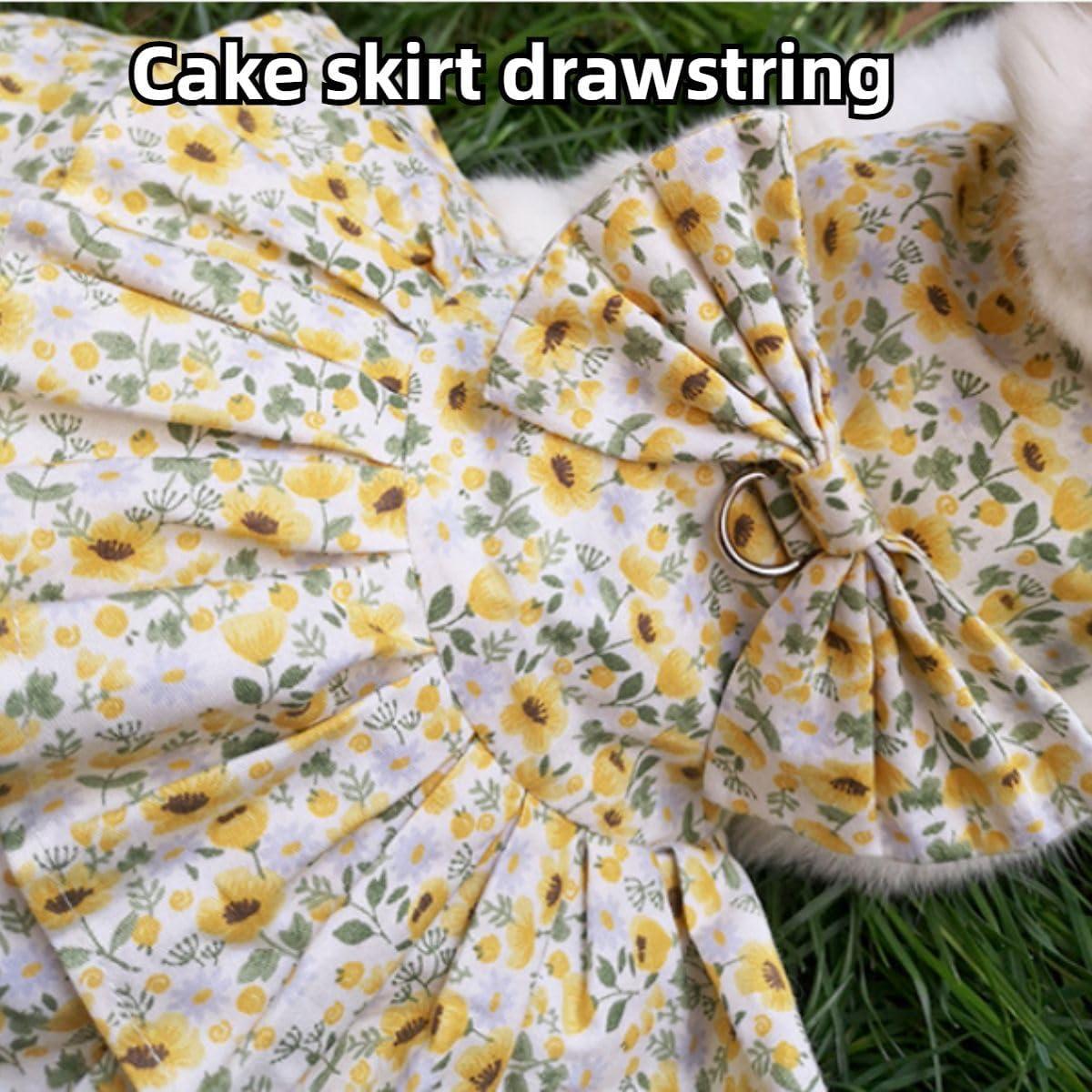 Conjunto Arnés y Correa Ajustable para Conejo Copfeu Amarillo L