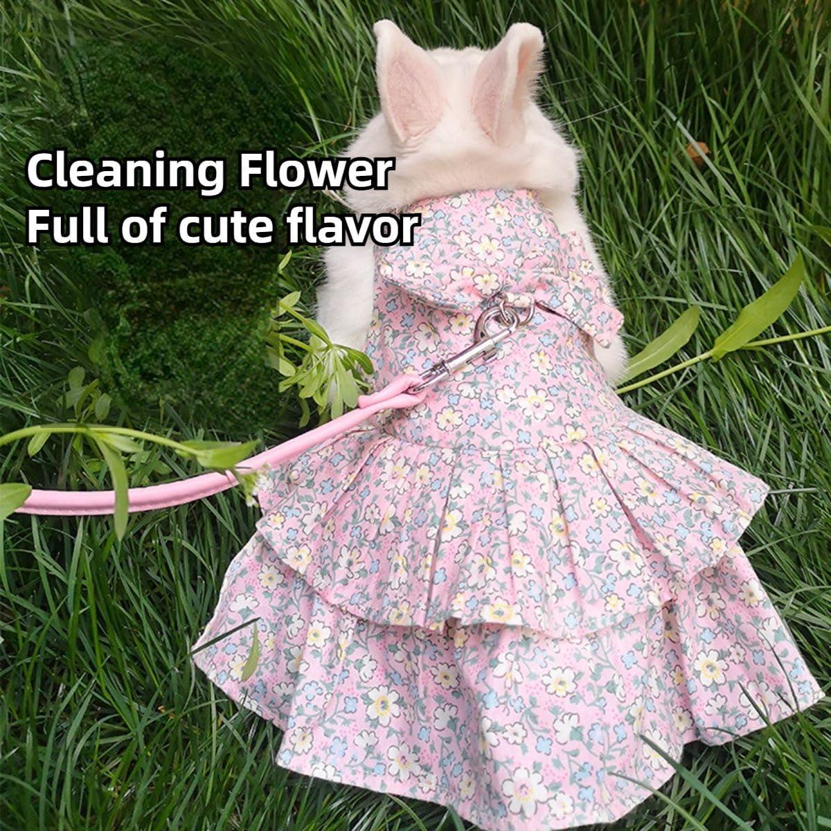 Conjunto Arnés y Correa Ajustable para Conejo Copfeu Amarillo L