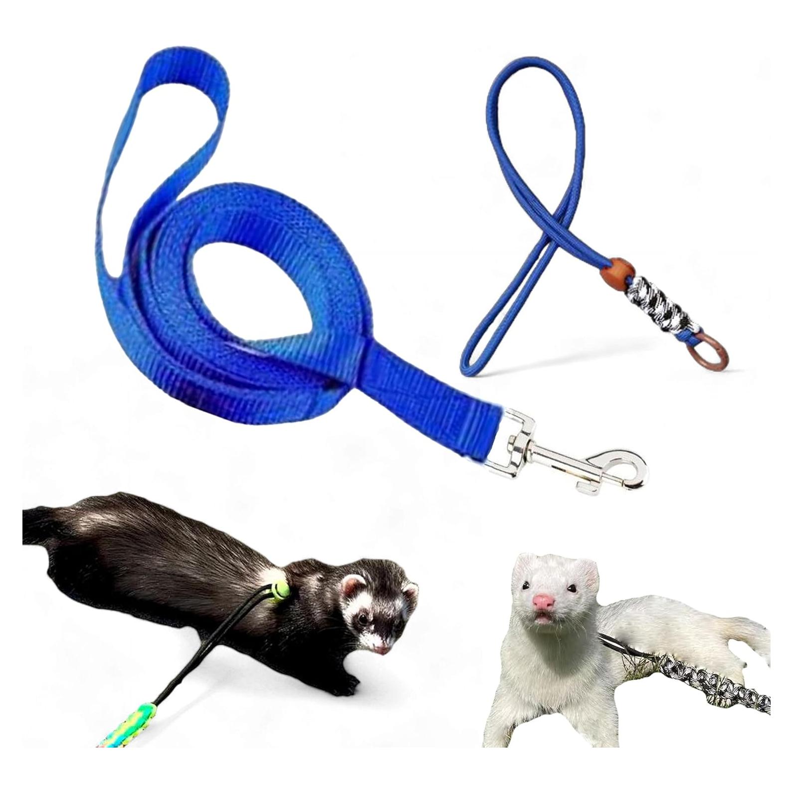 Arnés y Correa Ajustable para Hurones Homedy Azul Mini