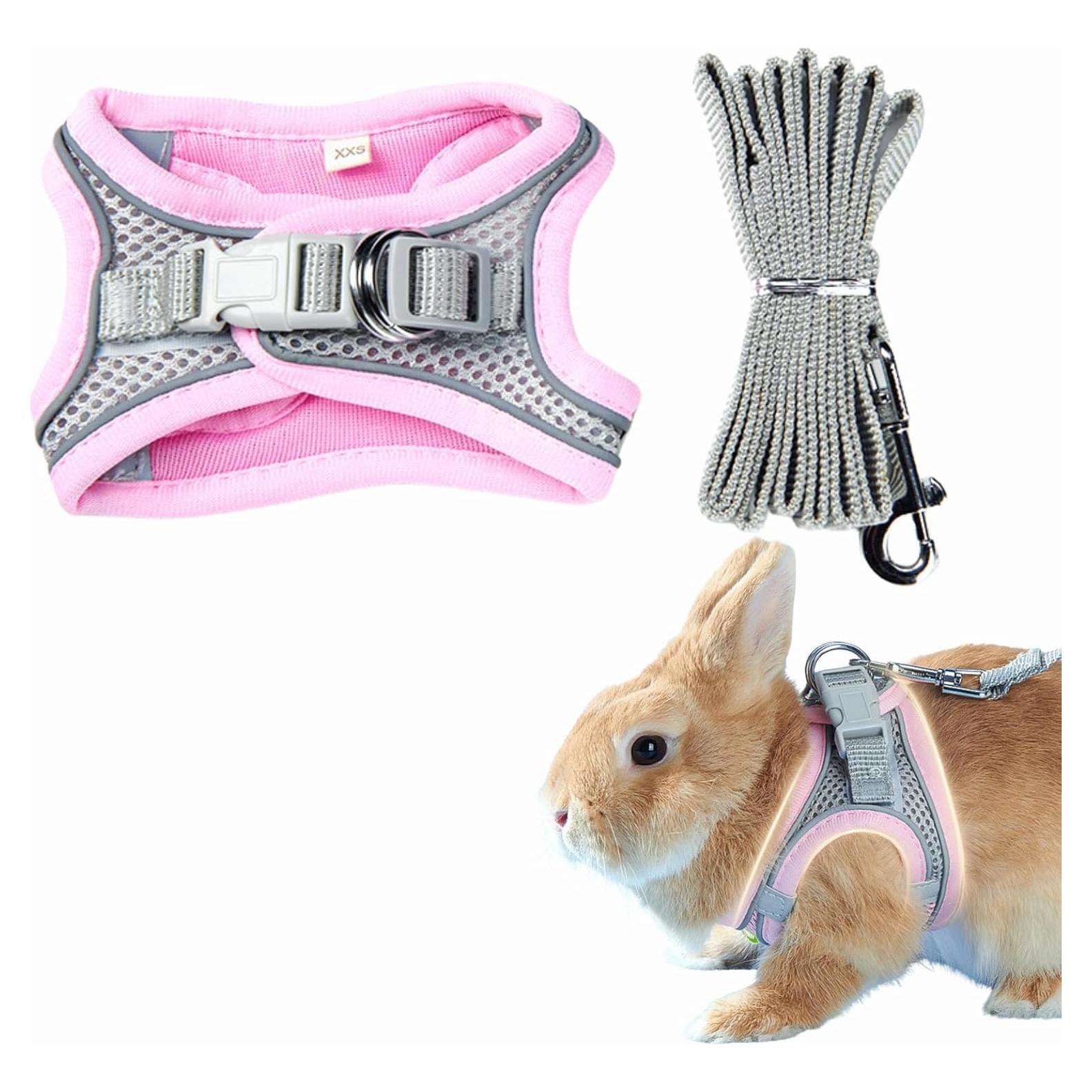 Arnés para Mascotas Copfeu Rosa S - Chaleco Transpirable con Reflectantes