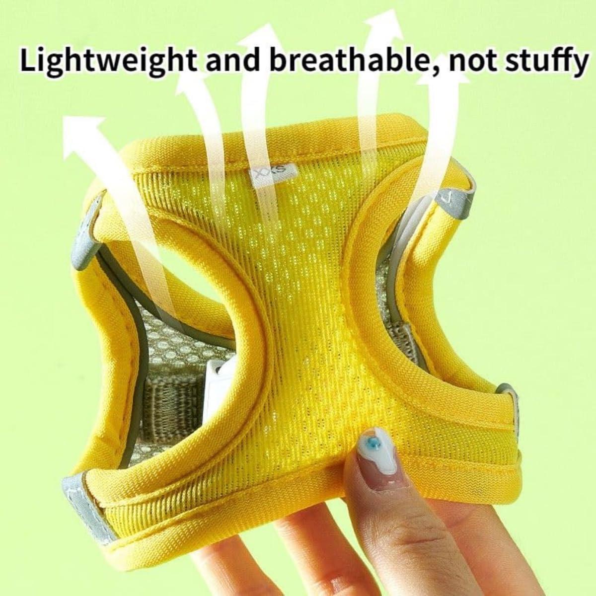 Arnés para Mascotas Copfeu Rosa S - Chaleco Transpirable con Reflectantes