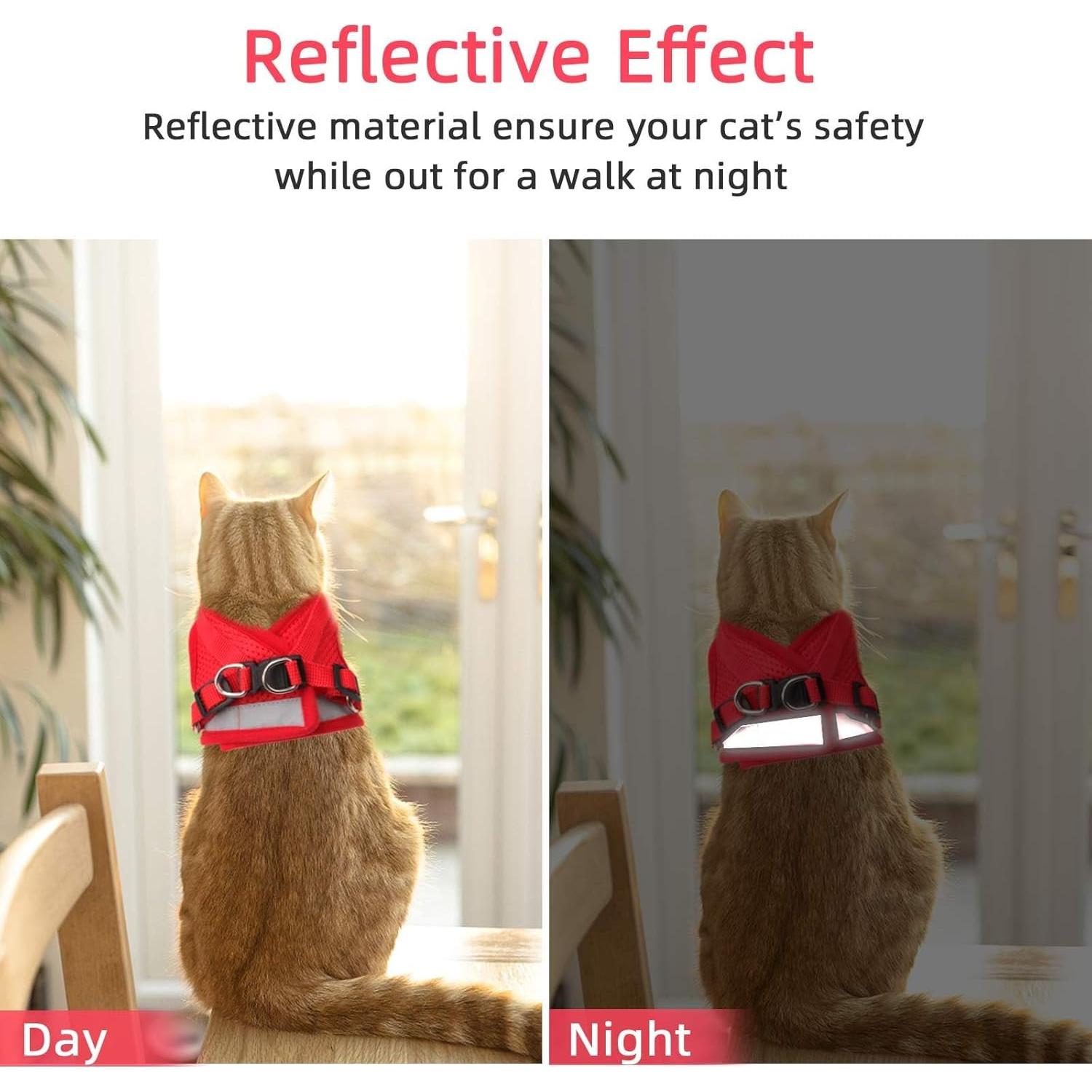 Arnés Ajustable para Gato y Perro Pequeño NCMAMA Rojo XS