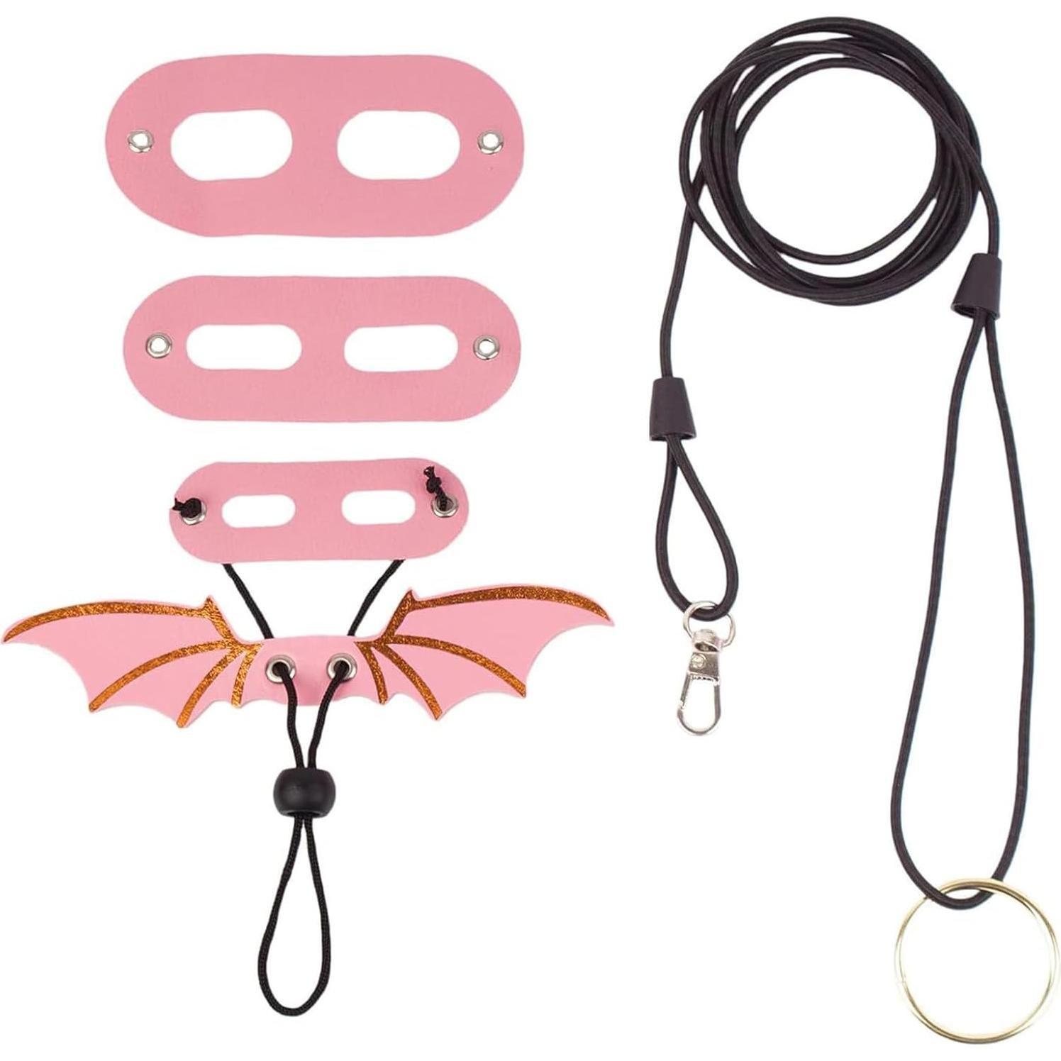 Arnés y Correa Ajustable para Lagarto con Alas - 3 Tamaños S/M/L - Cuero Suave