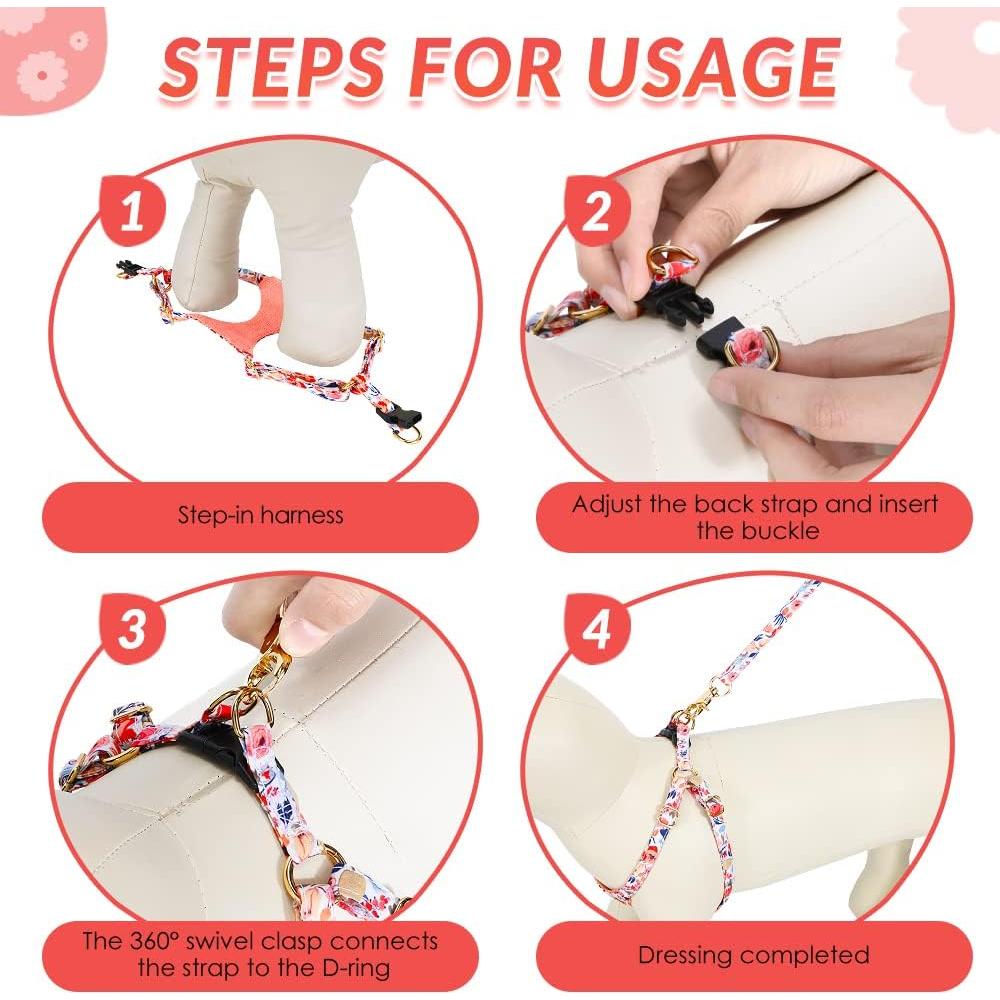 Arnés y Correa para Cachorros Lukovee XXS Ajustable Sin Tirones