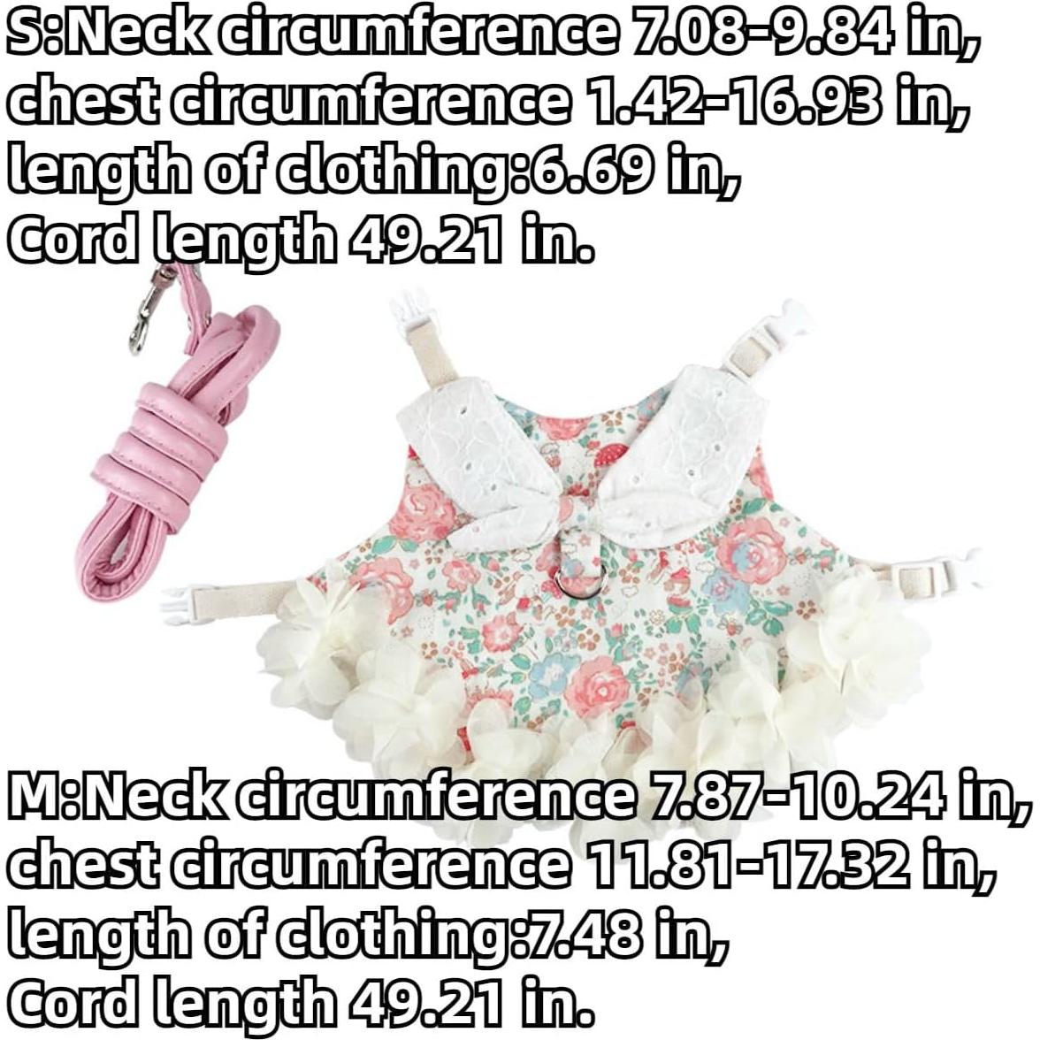 Conjunto Arnés y Correa para Conejos y Hurones Rosa M