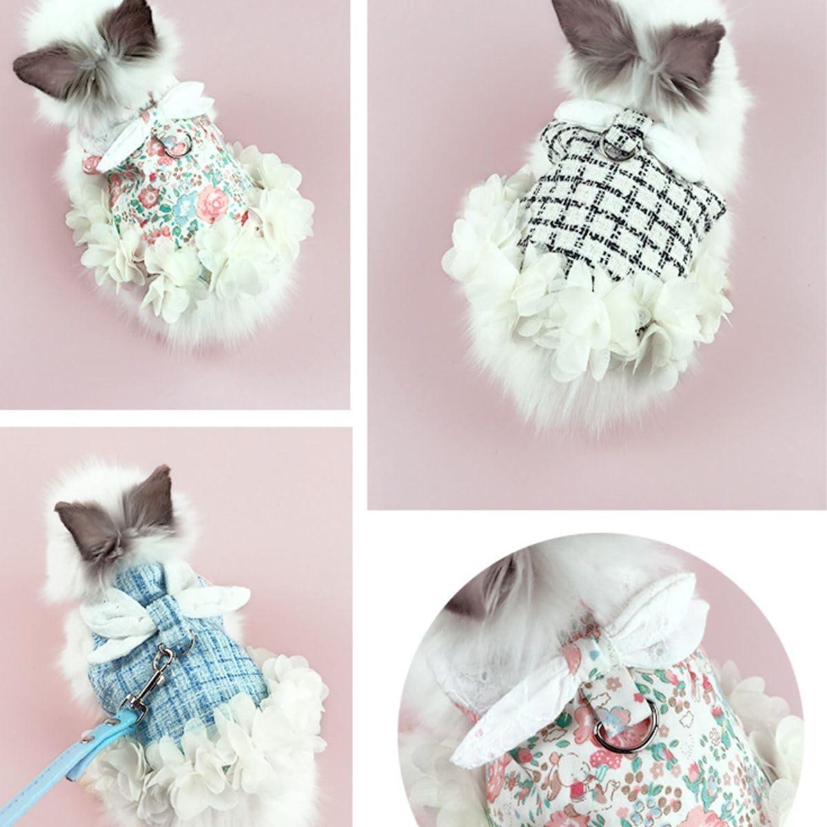 Conjunto Arnés y Correa para Conejos y Hurones Rosa M