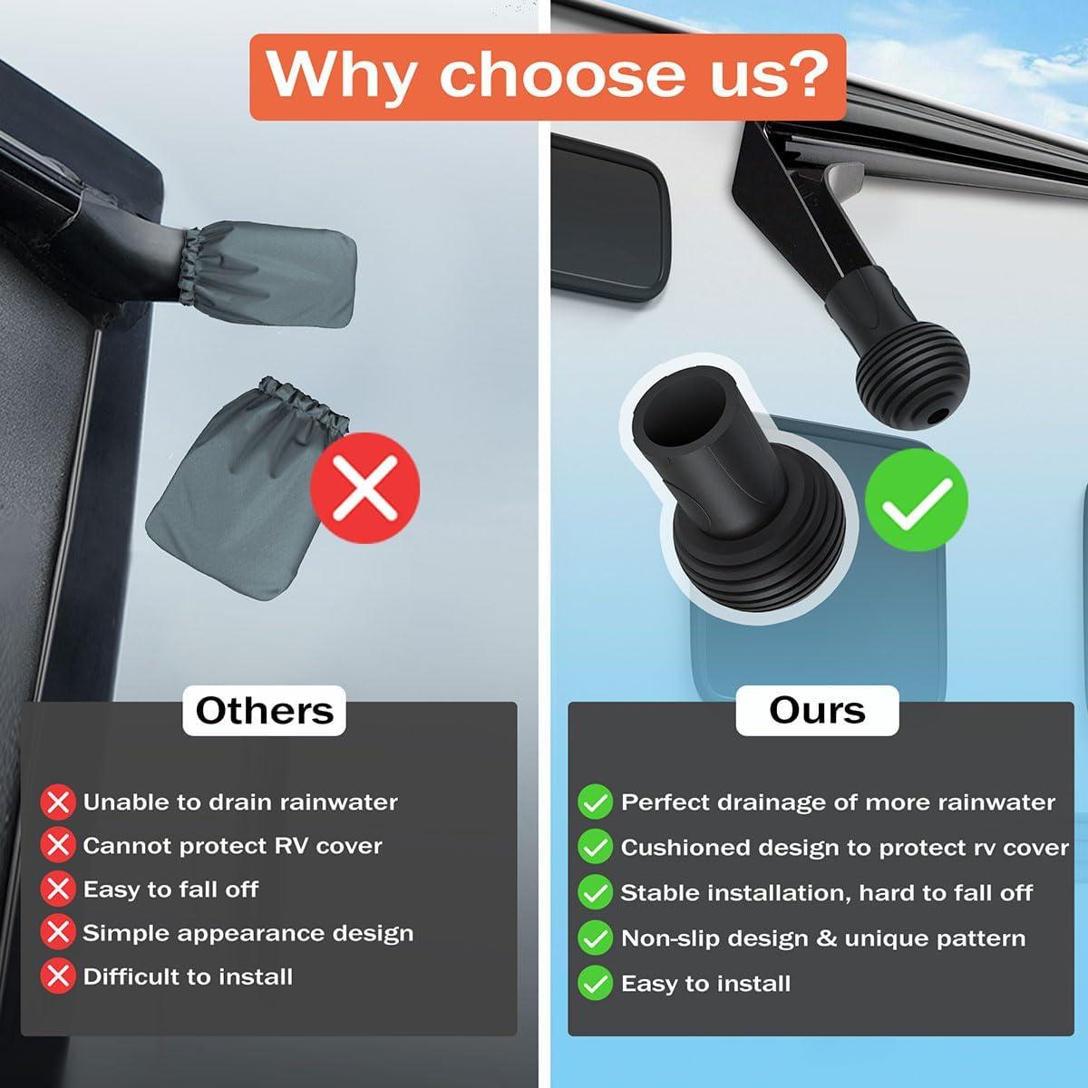 4 Tapas de Salida de Canalón para RV Toldear TR-DT