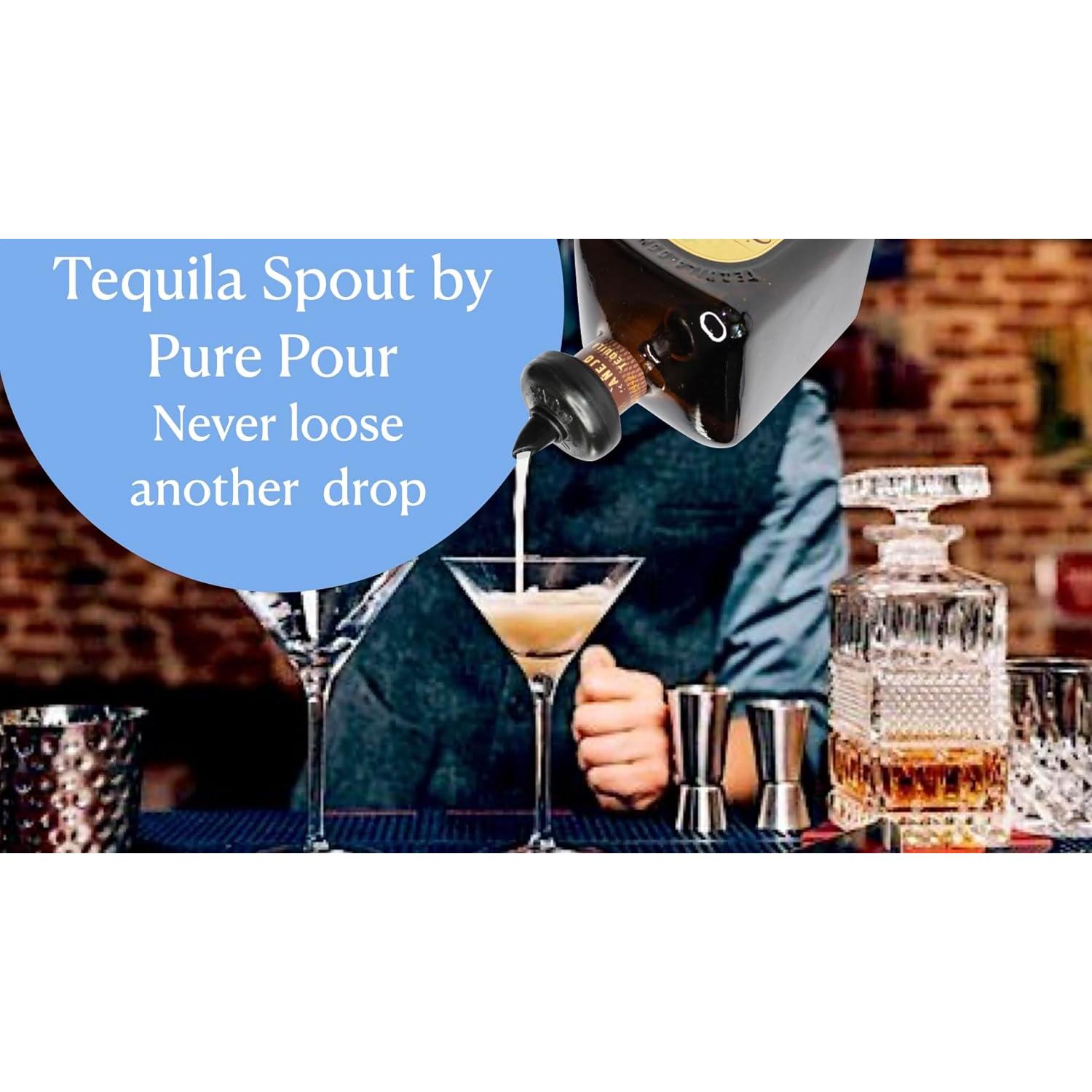 Vertedor de Tequila Pure Pour - Antigoteo para Botellas Acampanadas