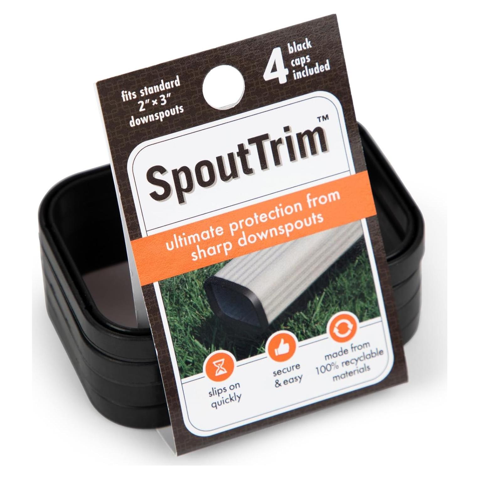 Tapa de Seguridad para Bajantes 5.08x7.62cm SpoutTrim - Paquete de 4