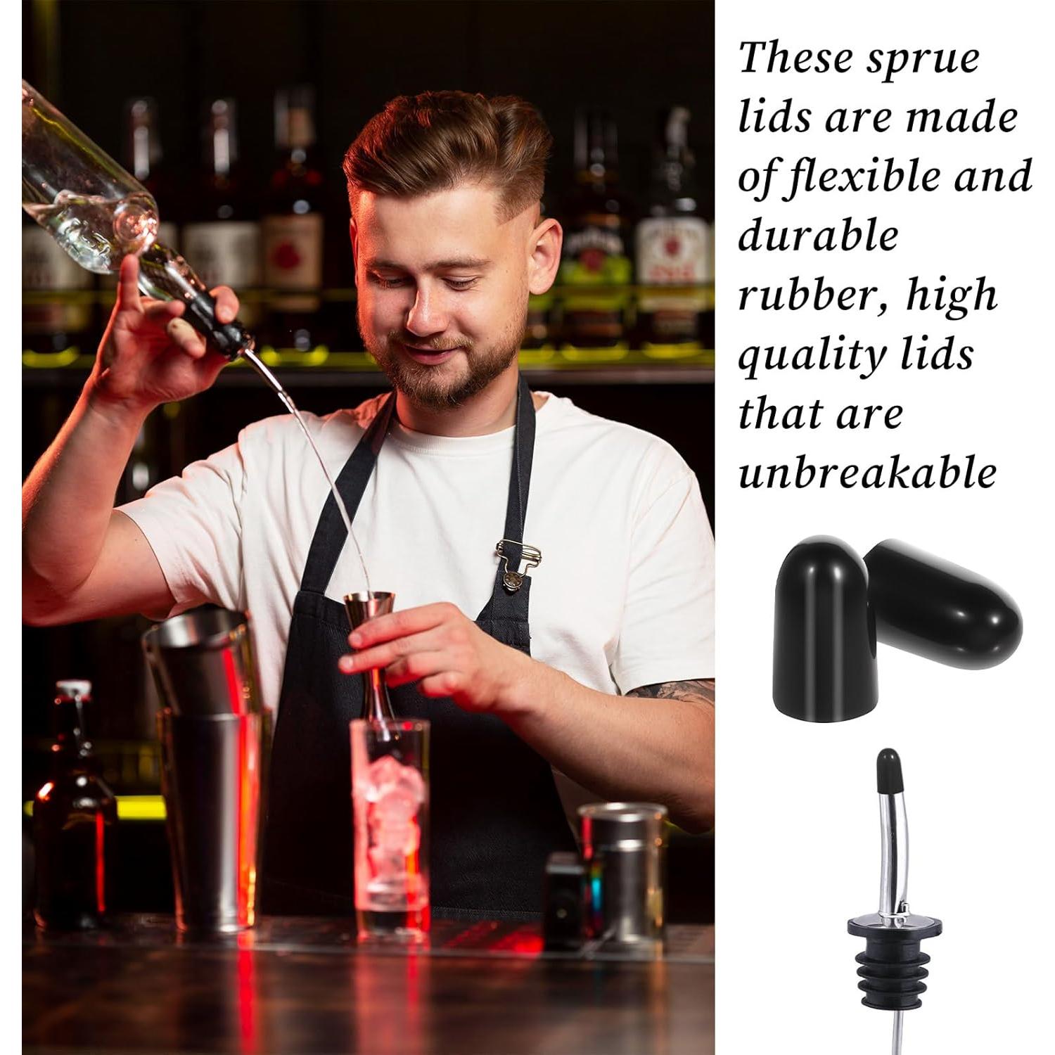 200 Tapas de Goma para Vertedores de Licor Gtziqa 7.5mm