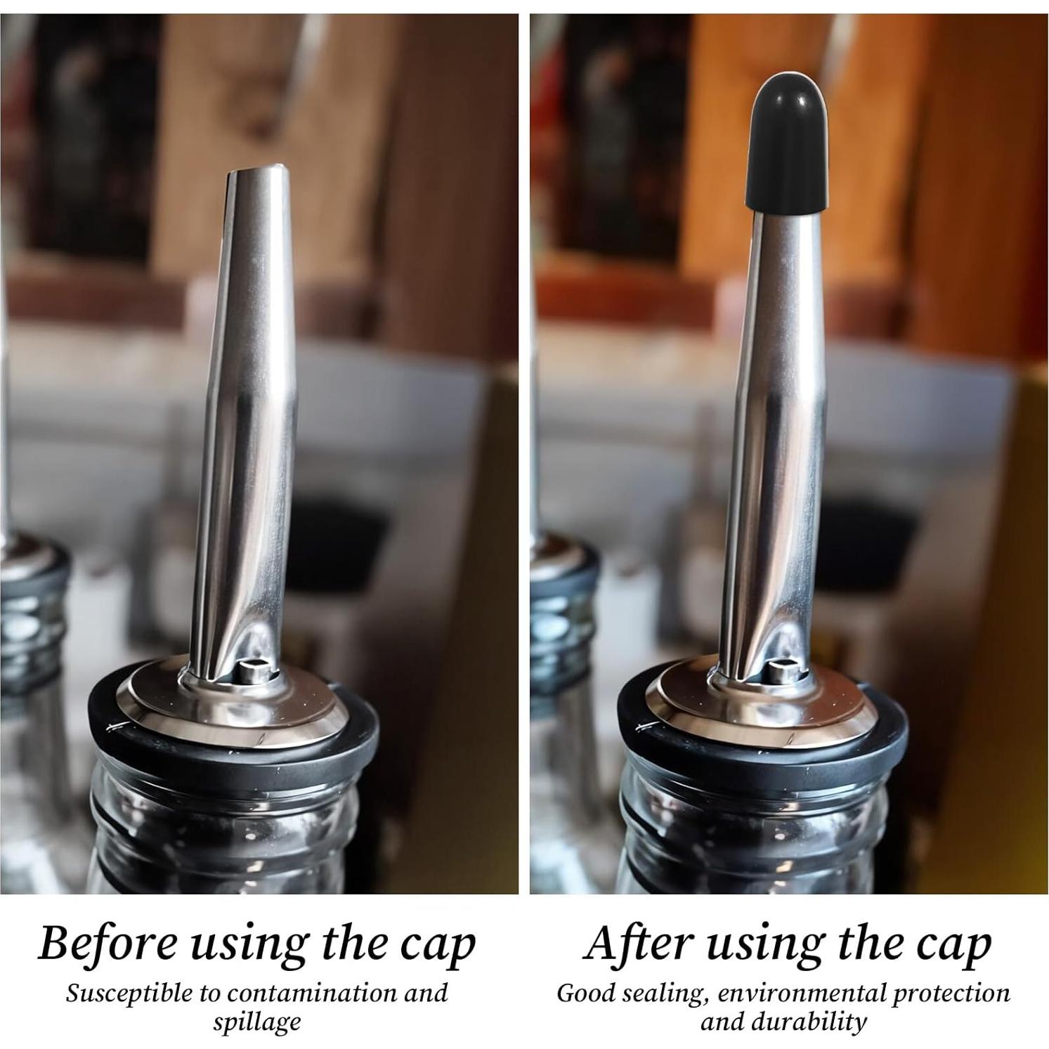 200 Tapas de Goma para Vertedores de Licor Gtziqa 7.5mm