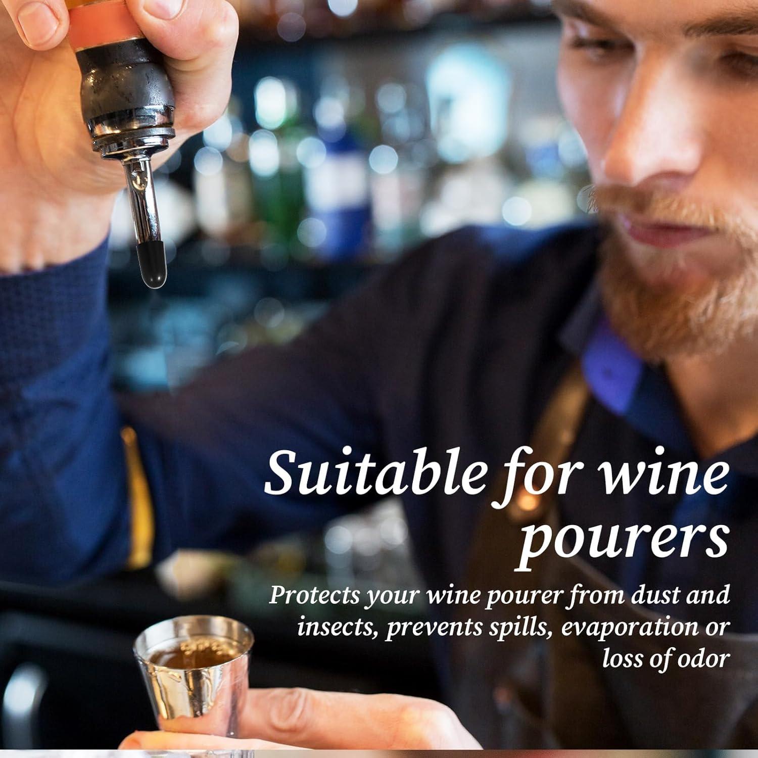 200 Tapas de Goma para Vertedores de Licor Gtziqa 7.5mm