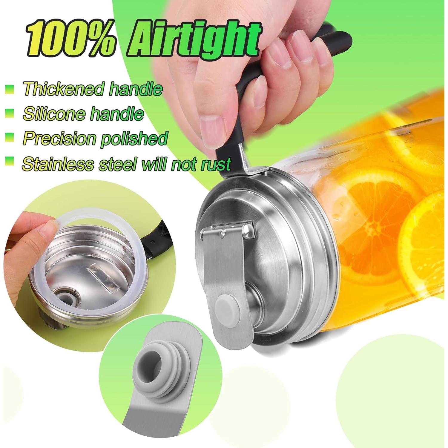 Tapa de vertedor Palksky para frascos Mason boca ancha 2 PCS