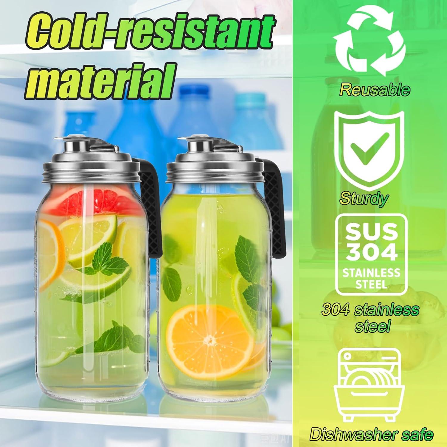 Tapa de vertedor Palksky para frascos Mason boca ancha 2 PCS