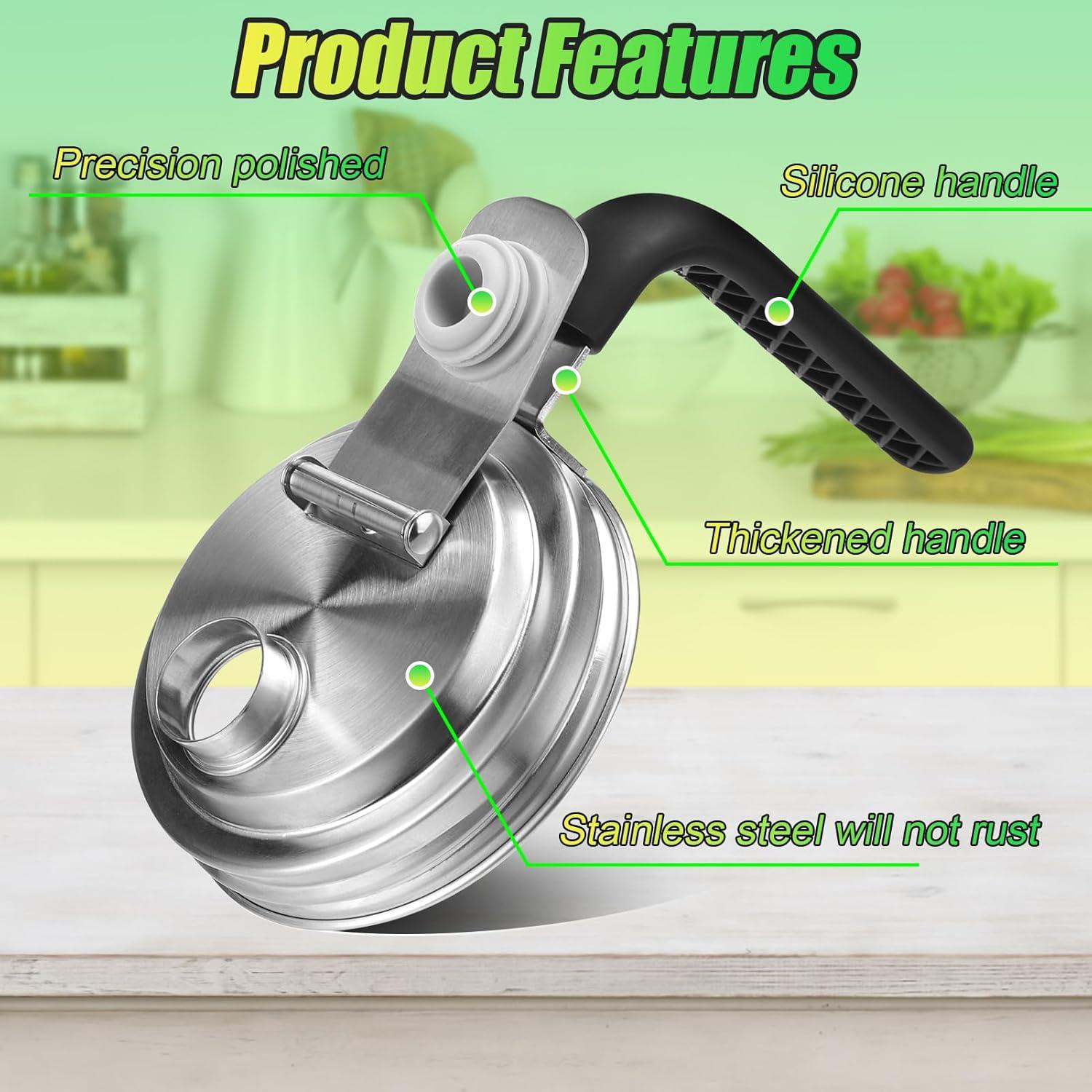 Tapa de vertedor Palksky para frascos Mason boca ancha 2 PCS