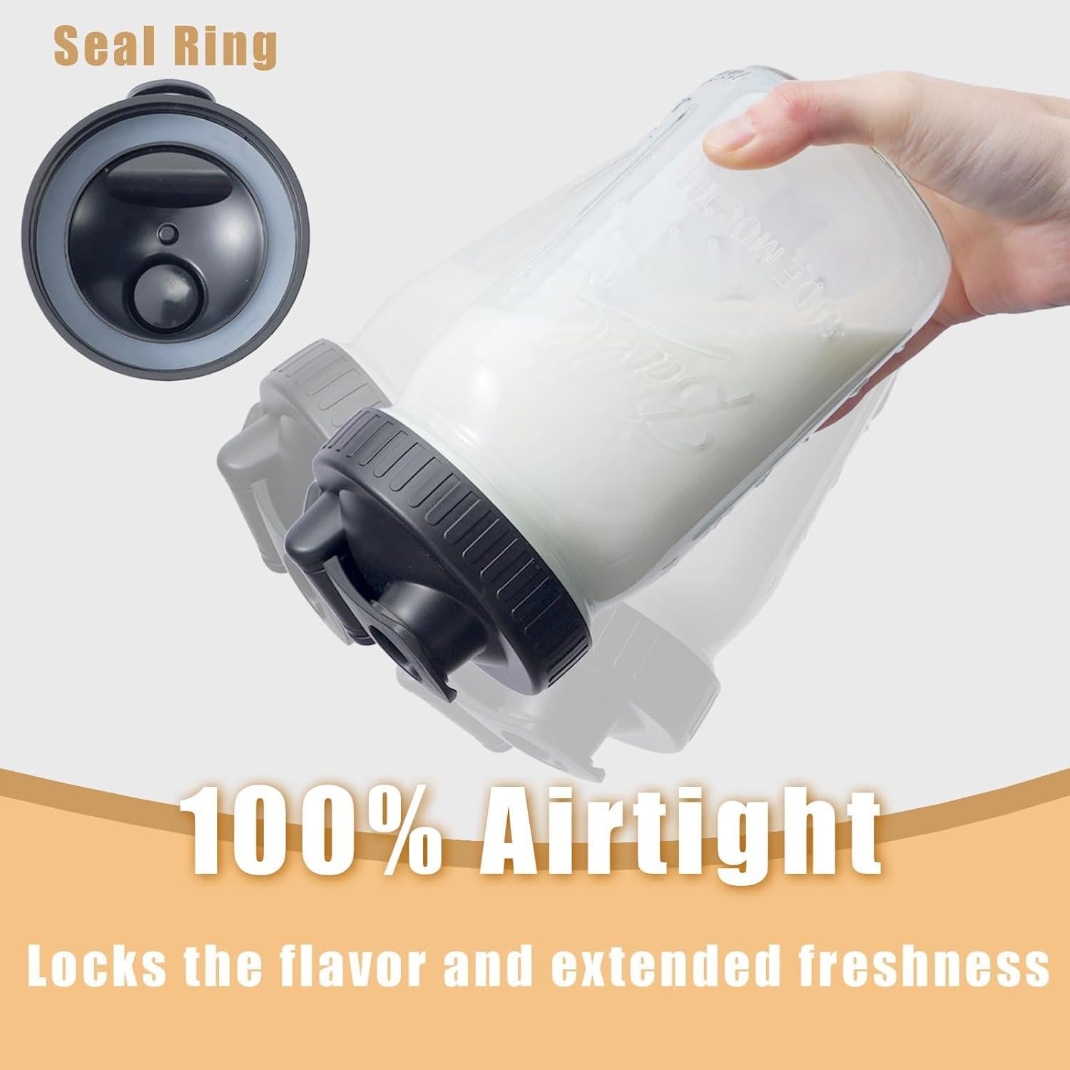 Tapas de Vertedor FyndraX para Frascos Mason Boca Ancha - 4 Pcs