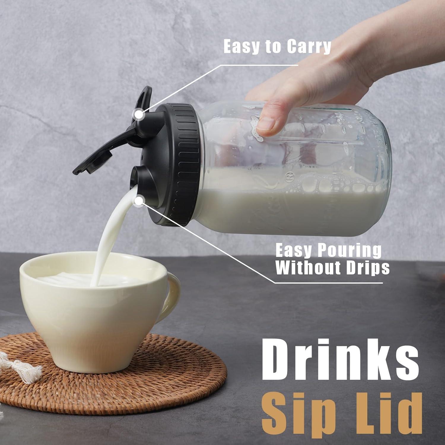 Tapas de Vertedor FyndraX para Frascos Mason Boca Ancha - 4 Pcs