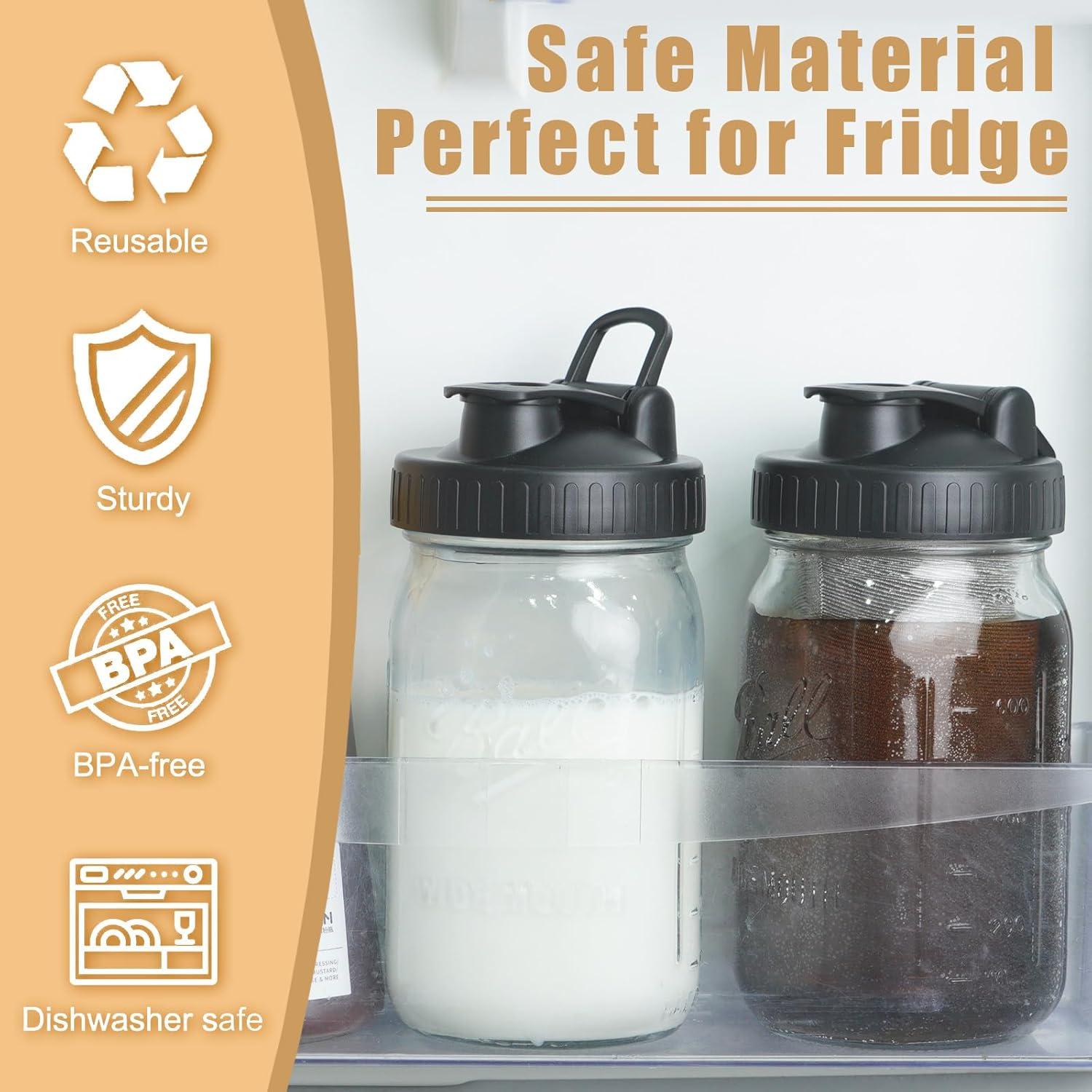 Tapas de Vertedor FyndraX para Frascos Mason Boca Ancha - 4 Pcs