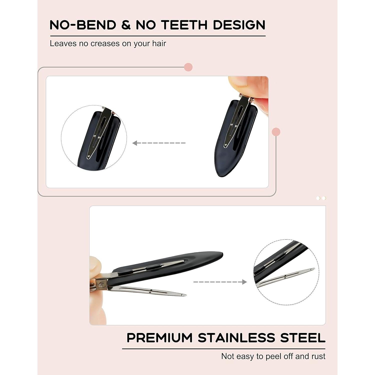 Pinzas para el cabello No Bend DF - 60 Pcs 5.8cm en 3 colores