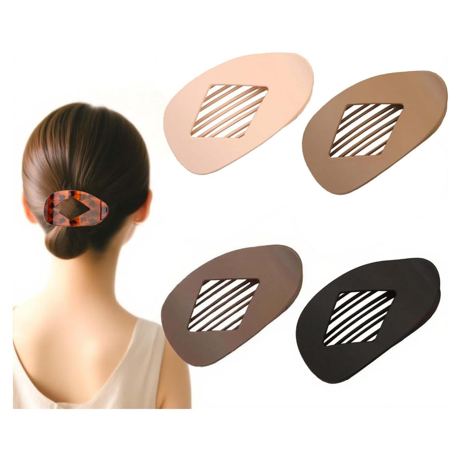 Clip de Pelo Duckbill Elegante y Sencillo - 4 Piezas