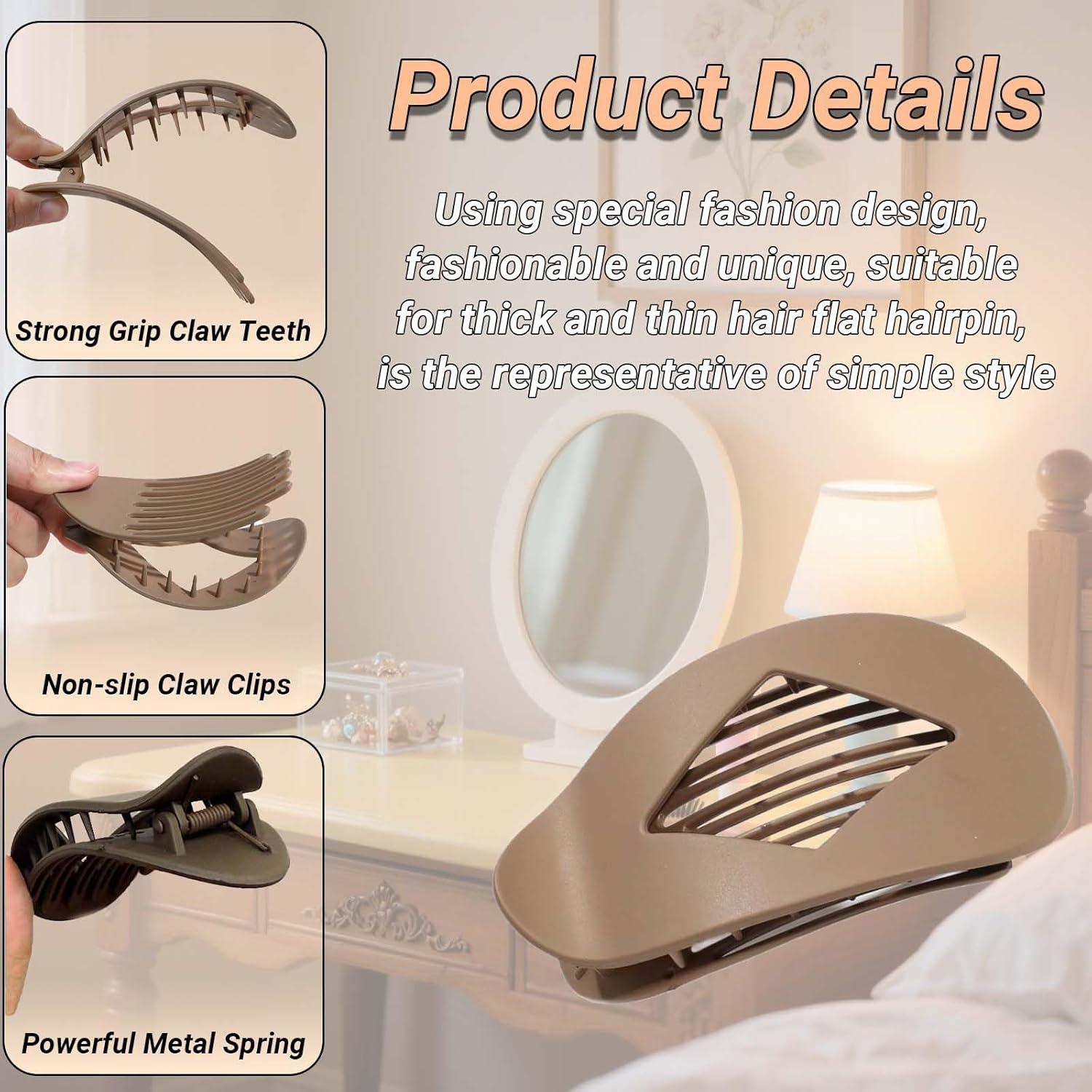 Clip de Pelo Duckbill Elegante y Sencillo - 4 Piezas