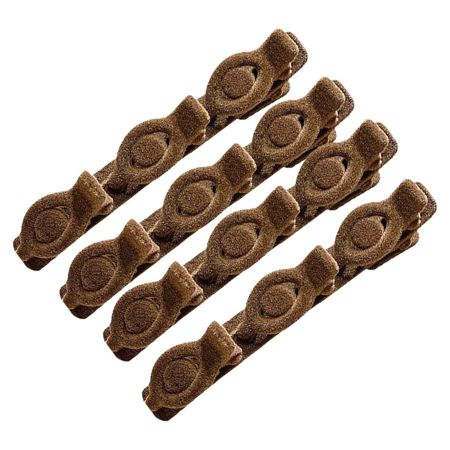 Diademas de Terciopelo Trenzadas KINGWEDDING 4 Pcs Marrón