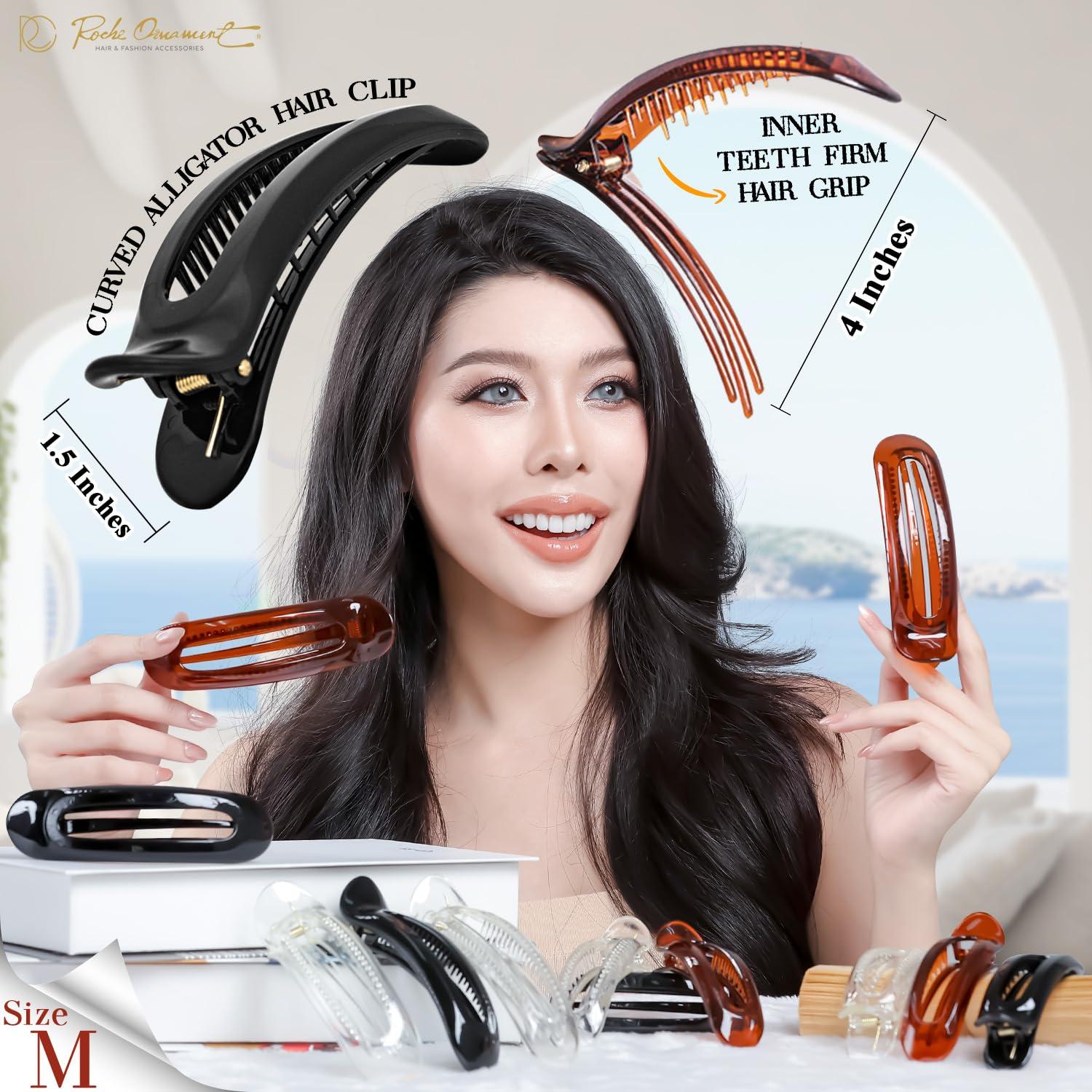 Clip de Pelo RC ROCHE ORNAMENT 6 Pcs Cocodrilo Mediano