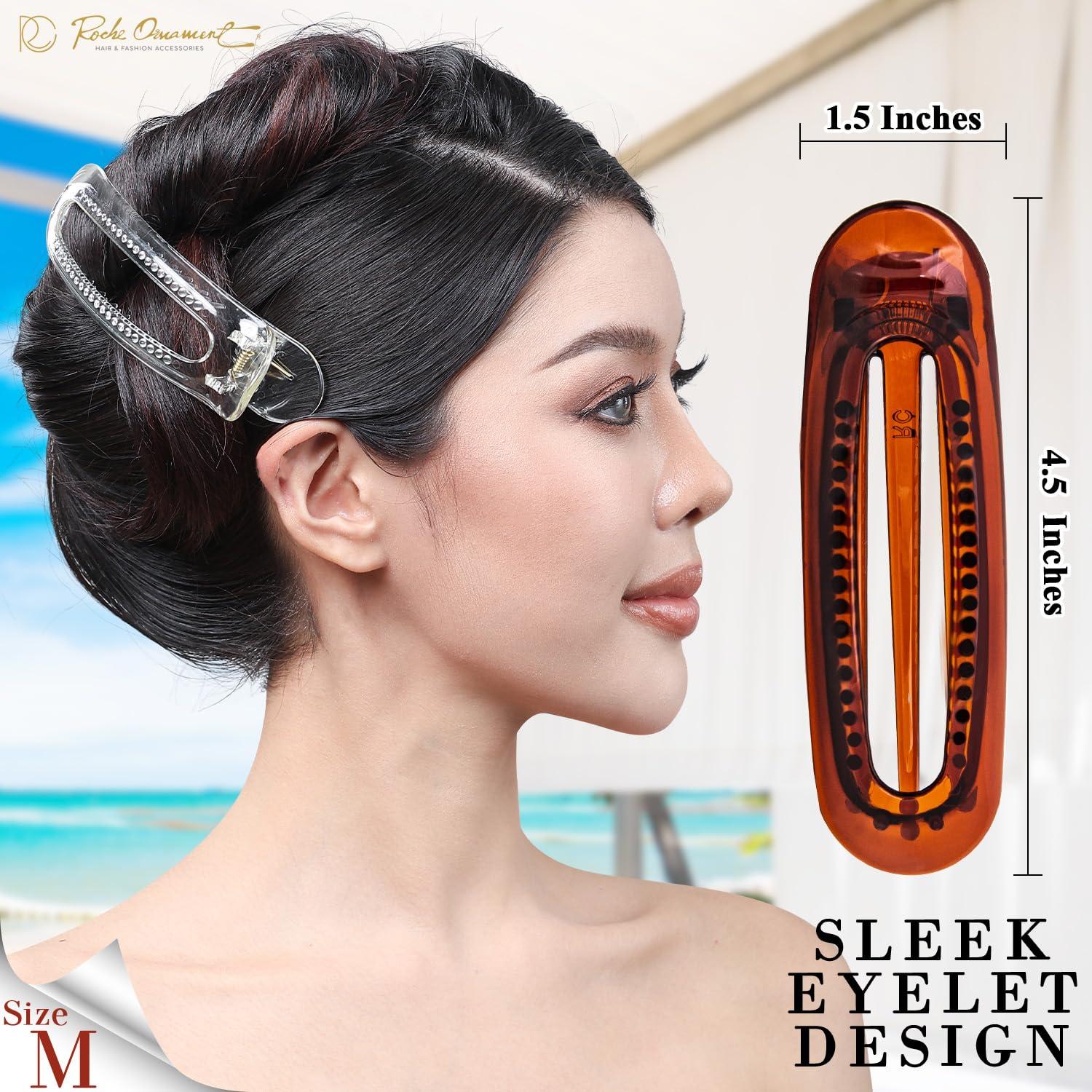 Clip de Pelo RC ROCHE ORNAMENT 6 Pcs Cocodrilo Mediano