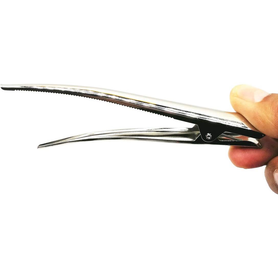 6 Clips de Cabello Metálicos Plateados CONOFA 12.7 cm