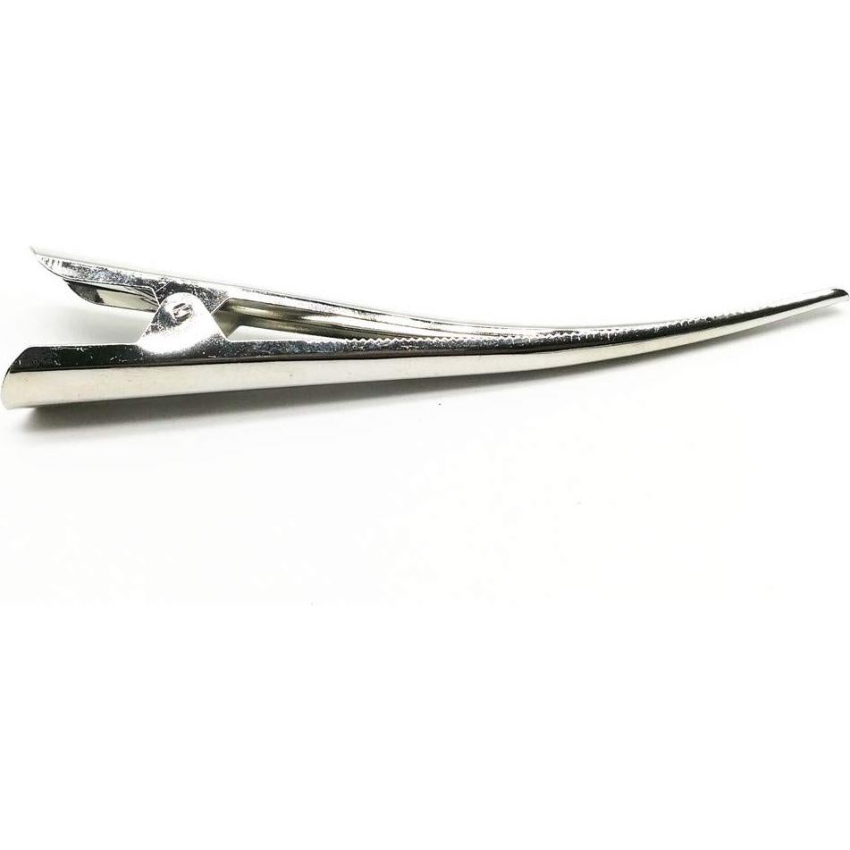 6 Clips de Cabello Metálicos Plateados CONOFA 12.7 cm