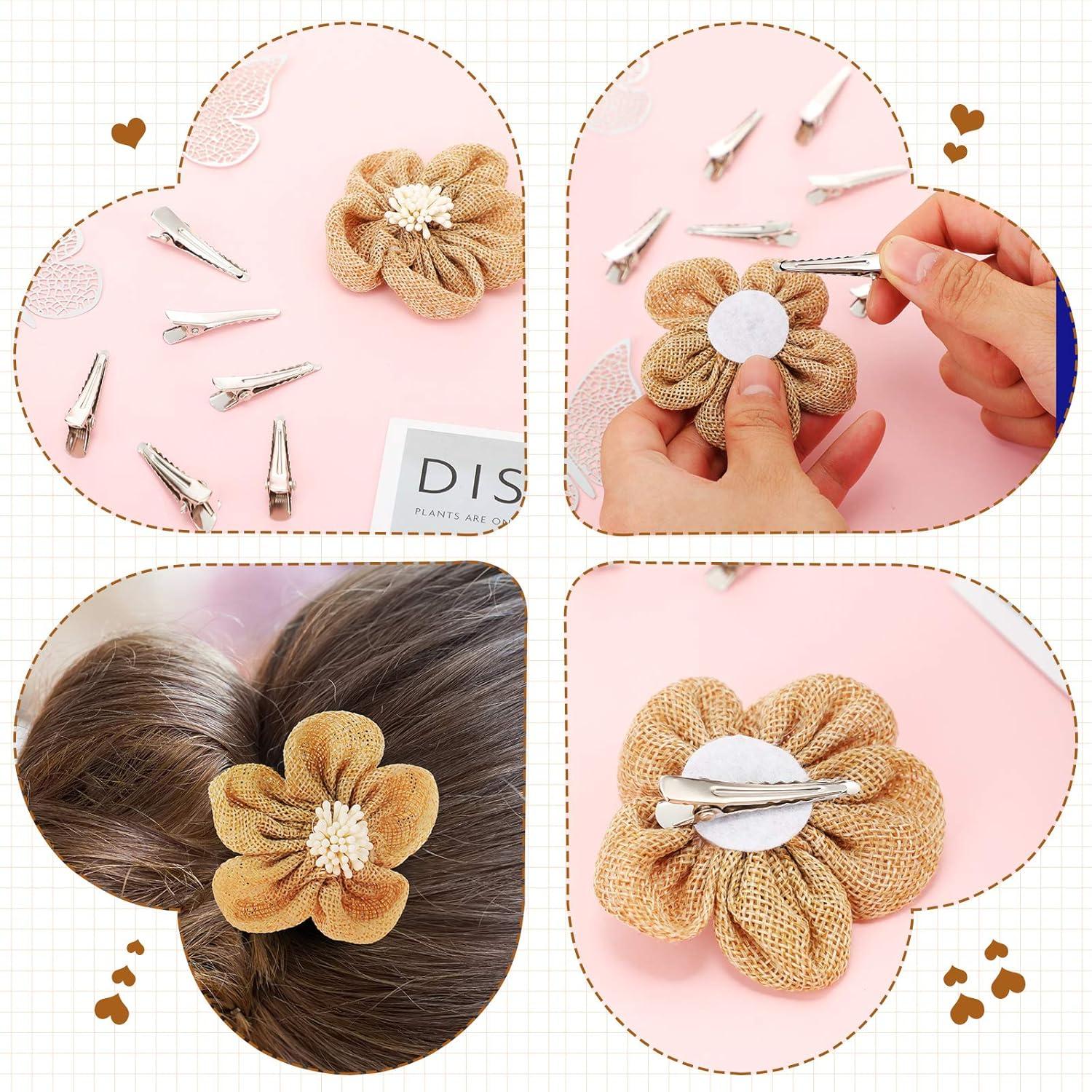 Clips de Pelo Chuangdi 200 Piezas Metal Plateado 30 mm