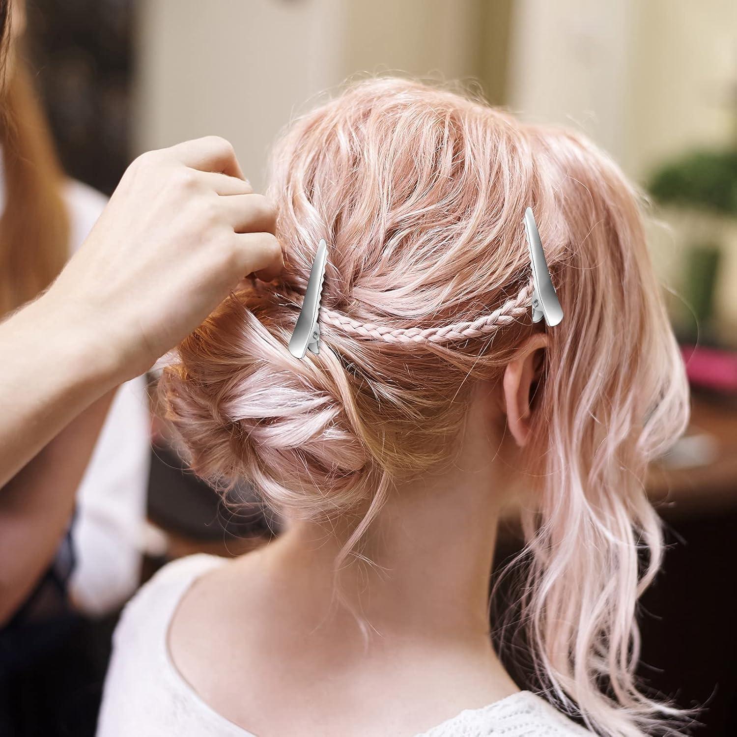 Clips de Pelo Chuangdi 200 Piezas Metal Plateado 30 mm