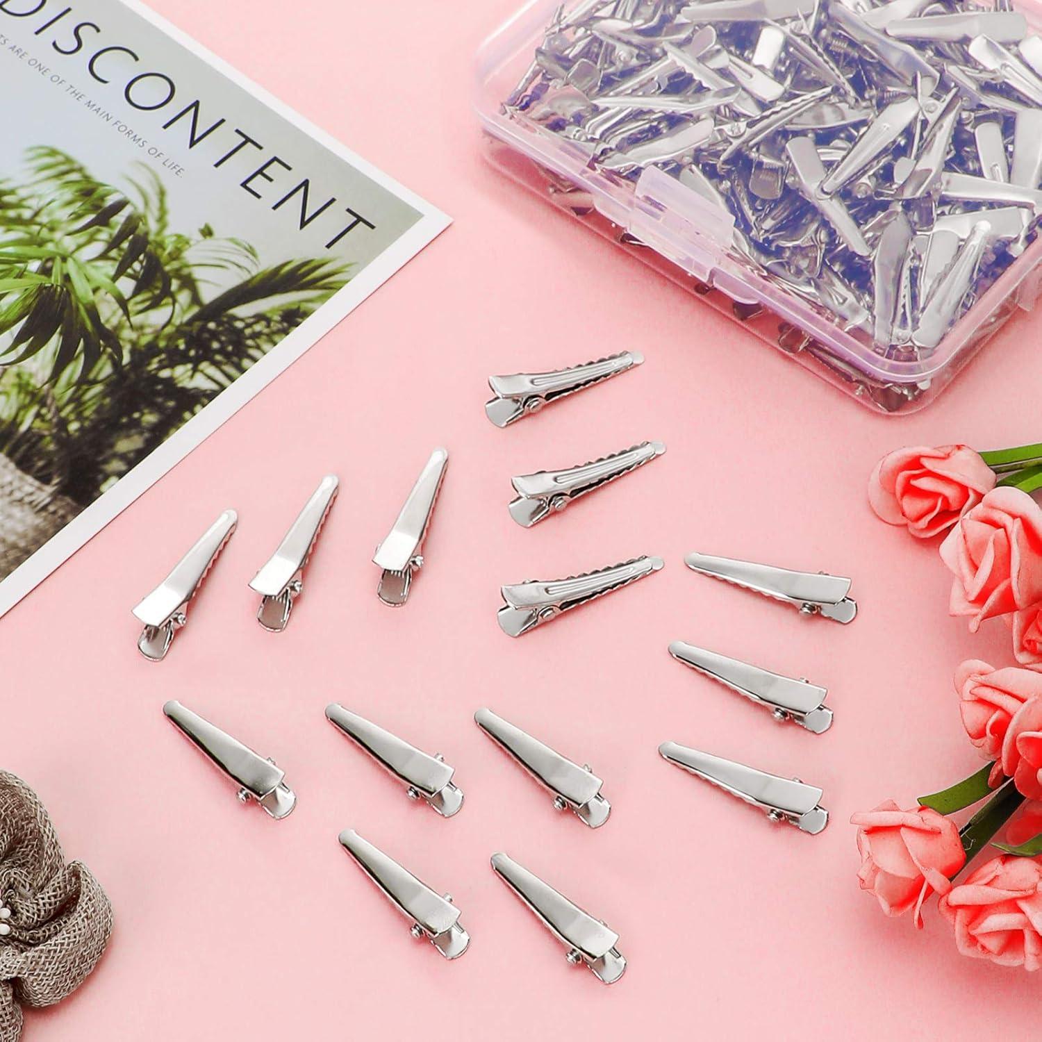 Clips de Pelo Chuangdi 200 Piezas Metal Plateado 30 mm