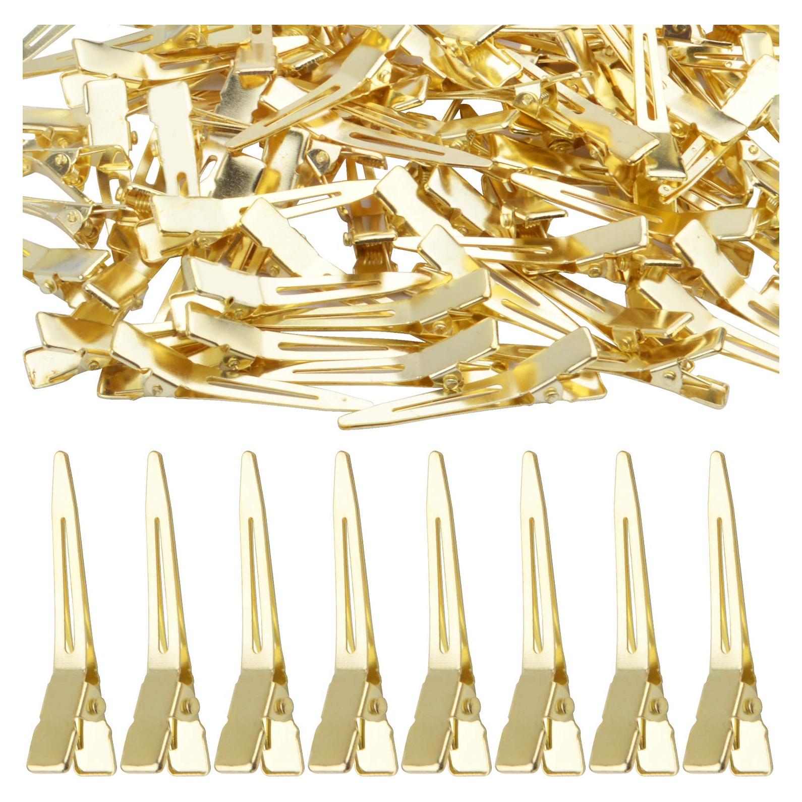 Pinzas para el cabello BronaGrand 100pcs 4.5cm doradas