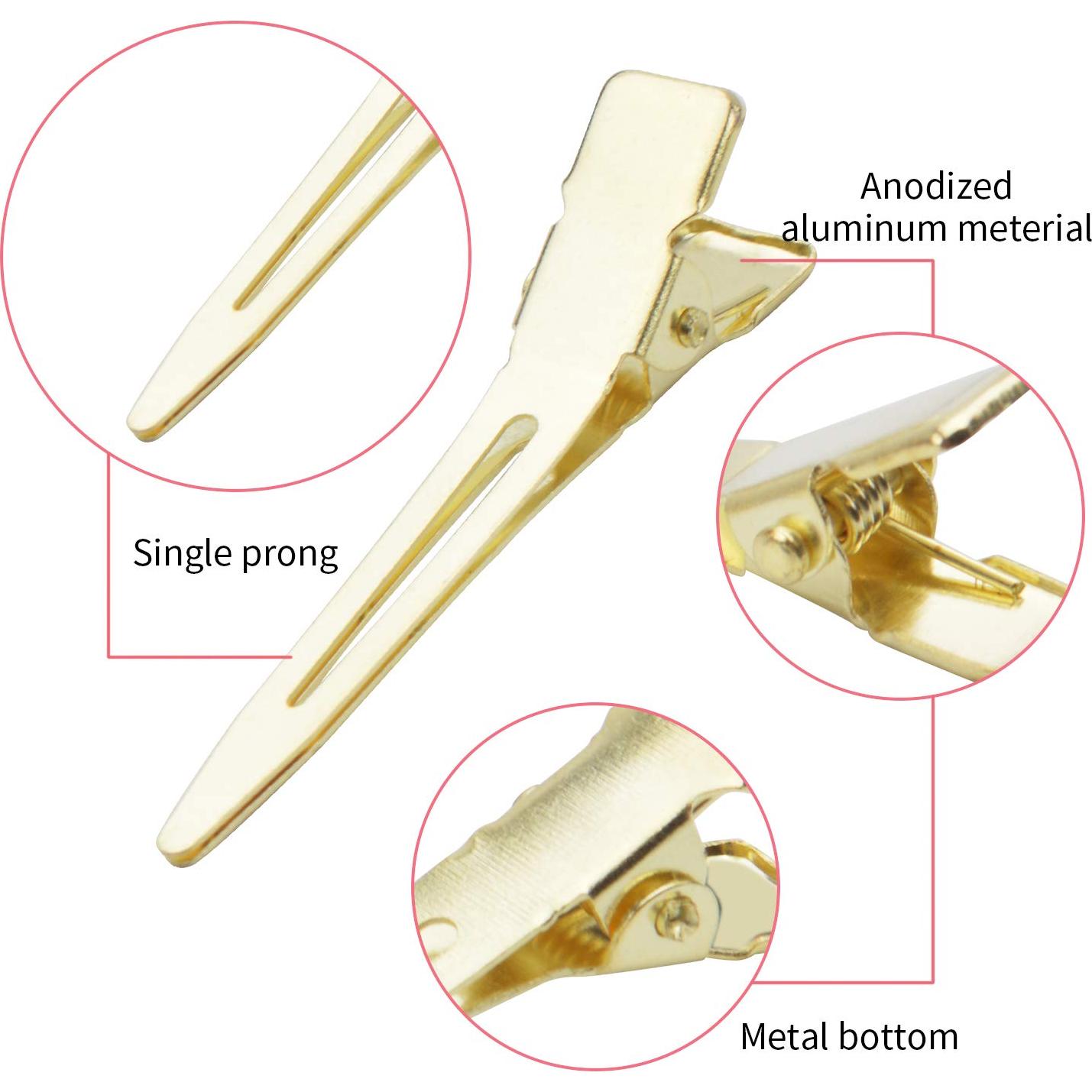 Pinzas para el cabello BronaGrand 100pcs 4.5cm doradas