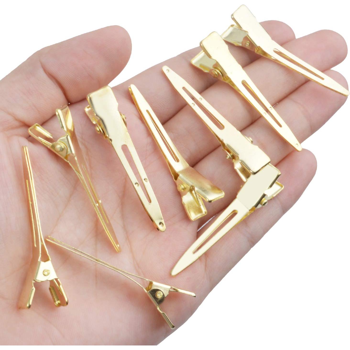 Pinzas para el cabello BronaGrand 100pcs 4.5cm doradas