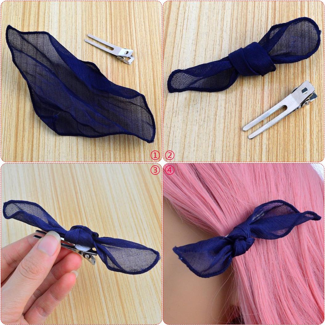 50 Clips de Doble Prong Metálicos Wobe para Peluquería Plata