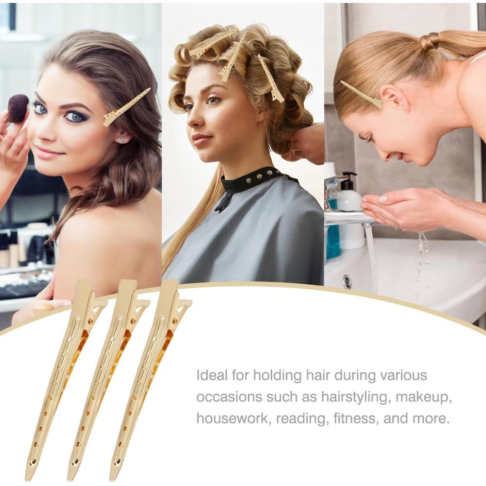 Clips de Pelo de Metal Dorado Dizila - 40 Piezas 9cm