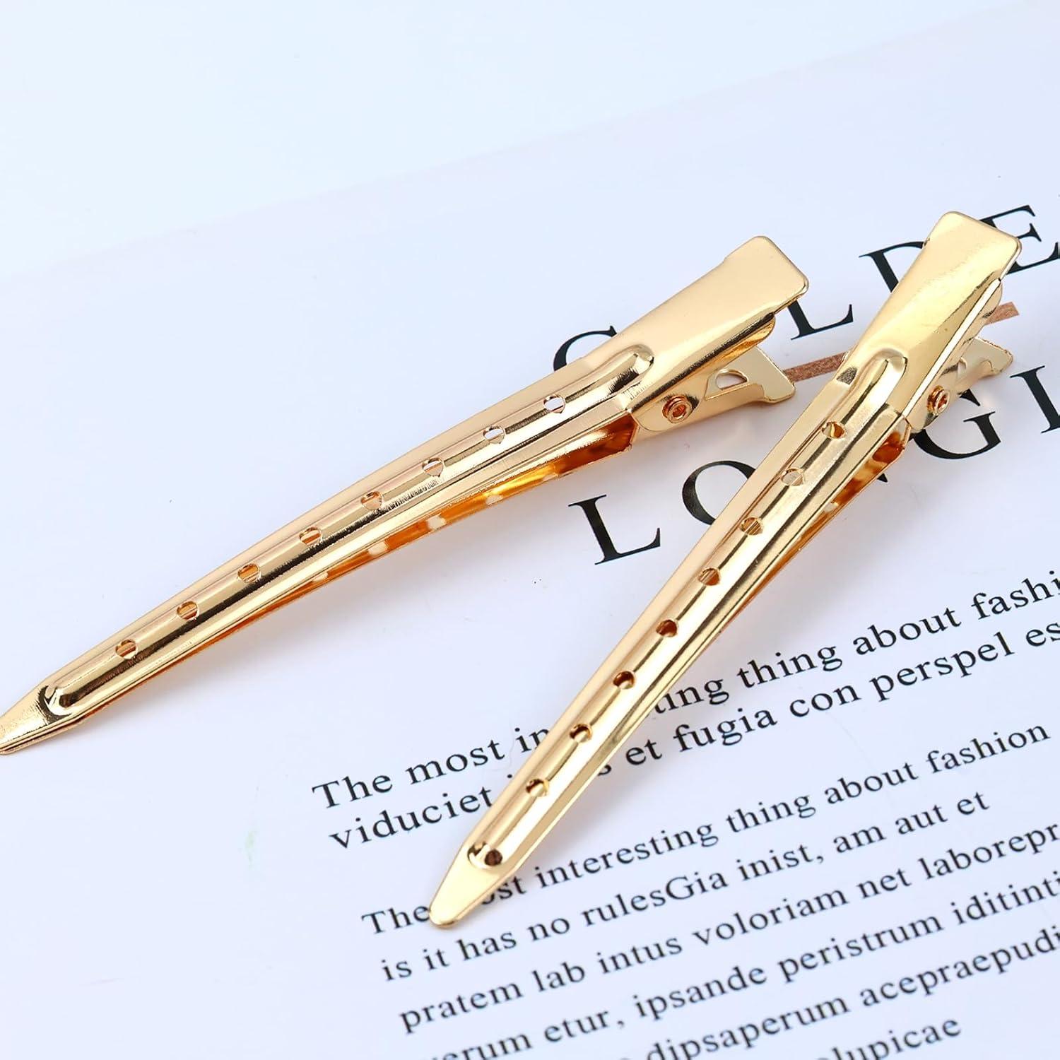 Clips de Pelo de Metal Dorado Dizila - 40 Piezas 9cm