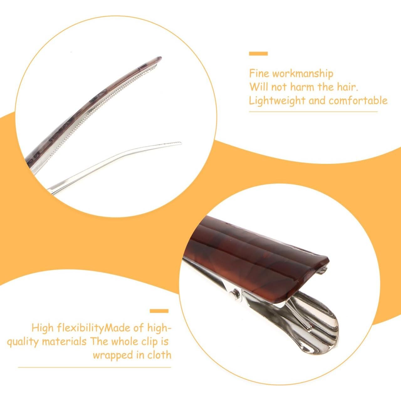 Pinzas para el cabello FRCOLOR grandes 2 piezas - Dientes anchos