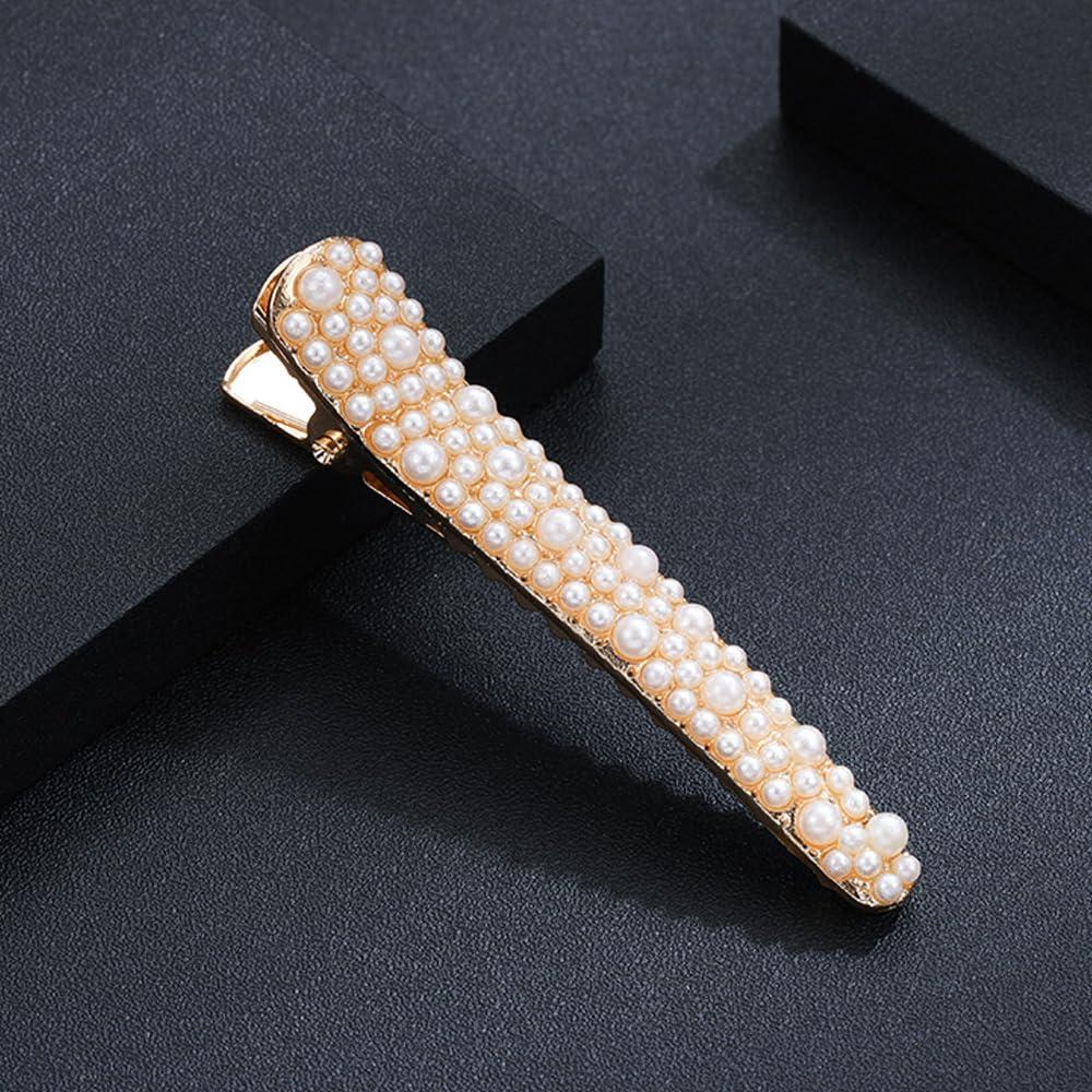 Clips de Pelo Yusier 8pcs Aleación con Perlas y Strass