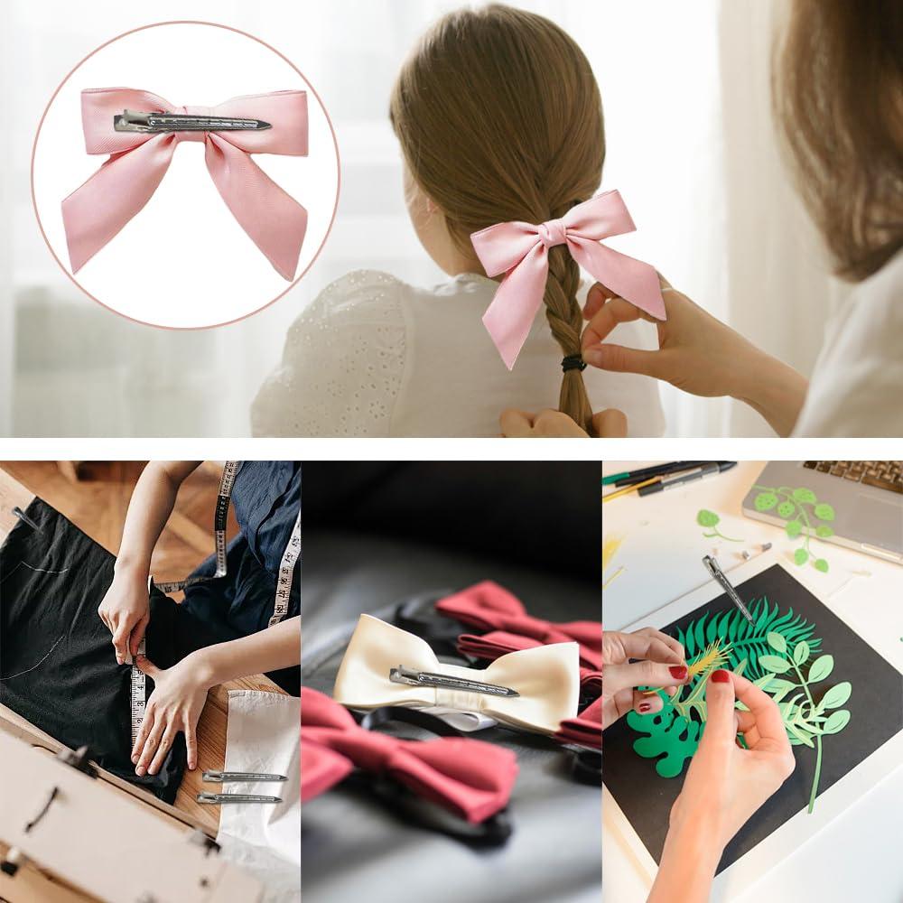 30 Clips de Cabello de Metal Ruocce Punta de Pato 8.9 cm