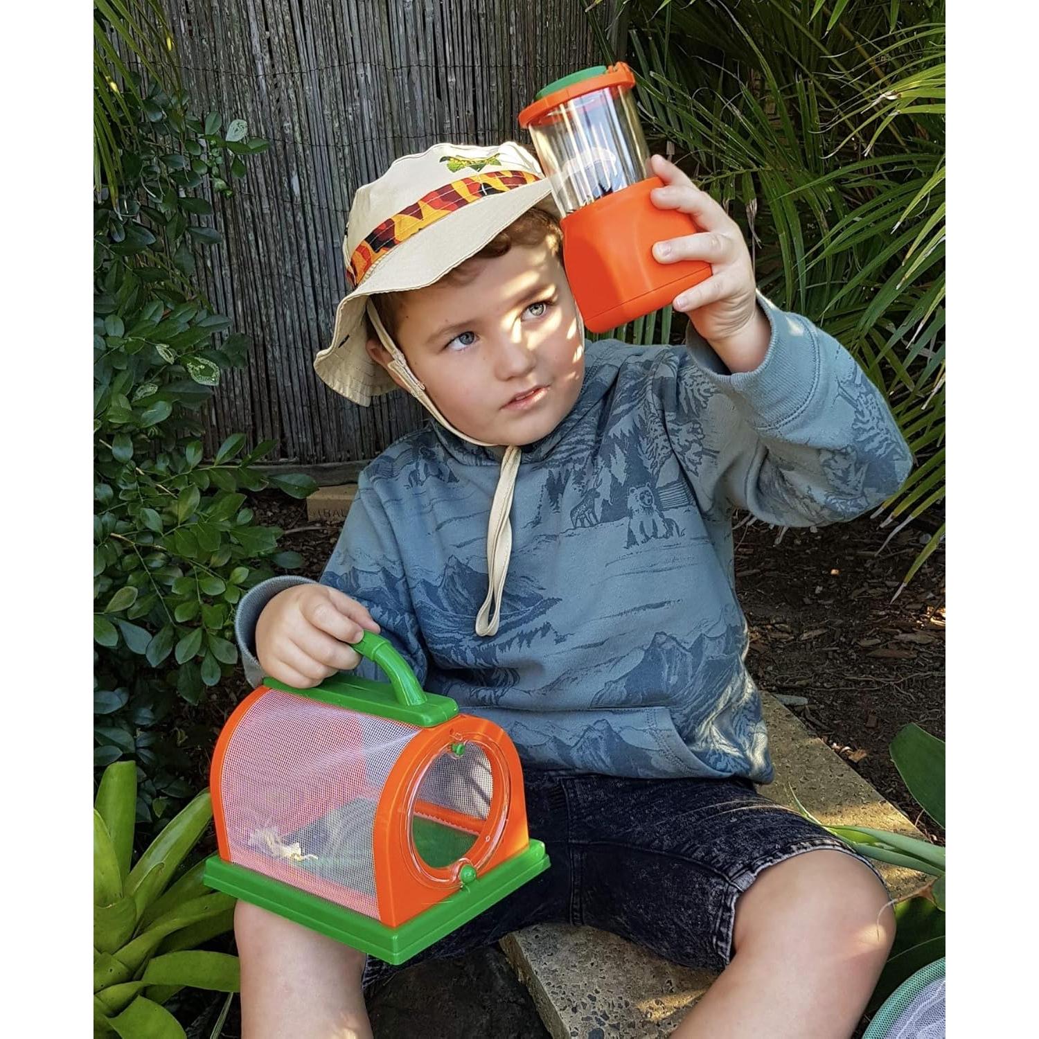 Kit de Exploración de Insectos Adventure Kidz - Binoculares, Lupa, Red