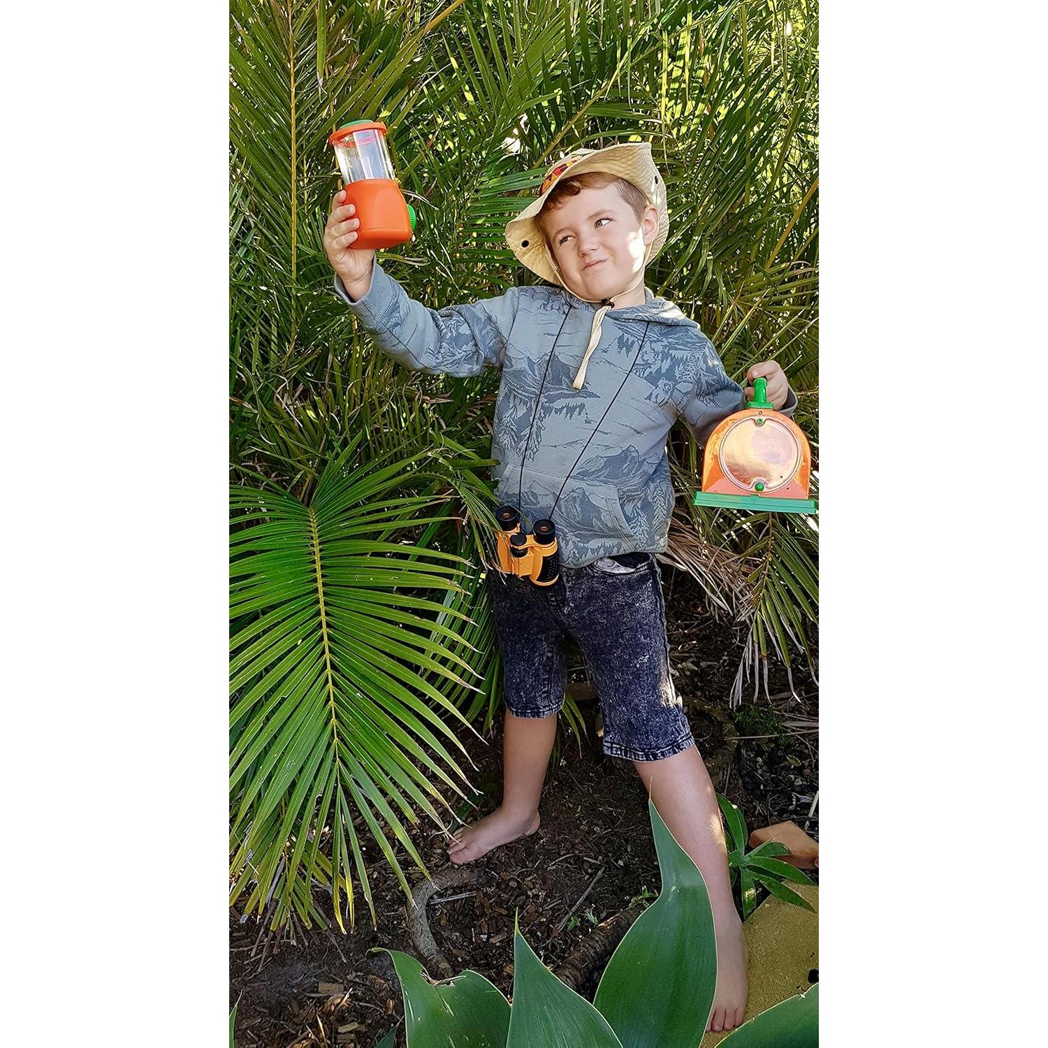 Kit de Exploración de Insectos Adventure Kidz - Binoculares, Lupa, Red