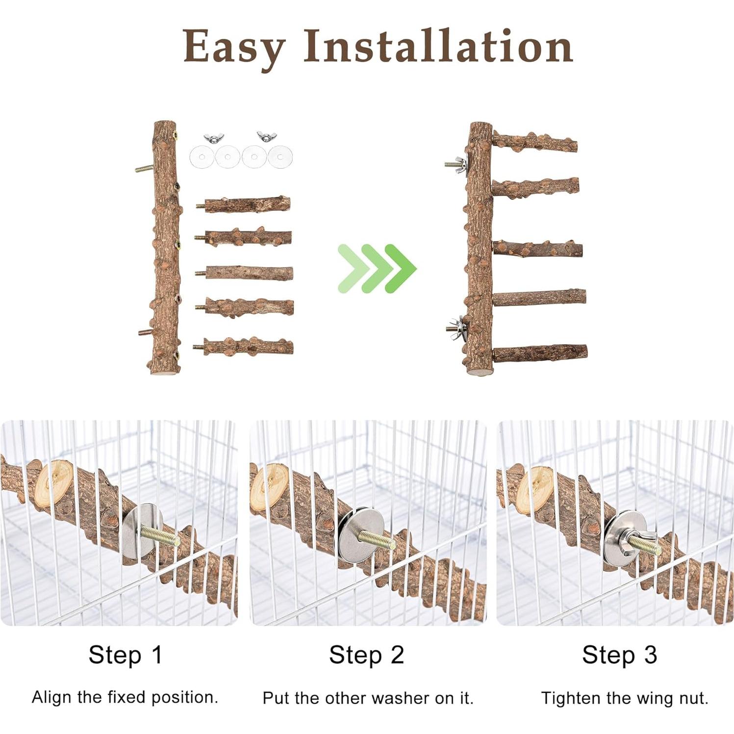 Soporte de Escalera para Aves CozyCabin - 100% Madera Natural