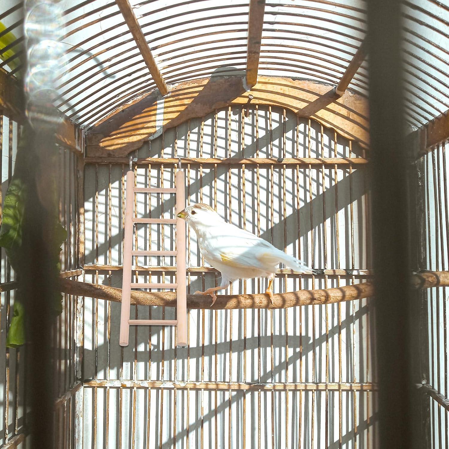 Juego de 4 Escaleras de Madera para Aves Gtziqa 27.9x7.1cm