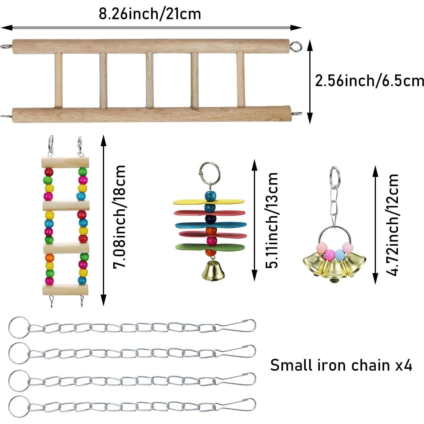 Juguete Colgante para Aves Litewood Escalera de Madera 23 cm